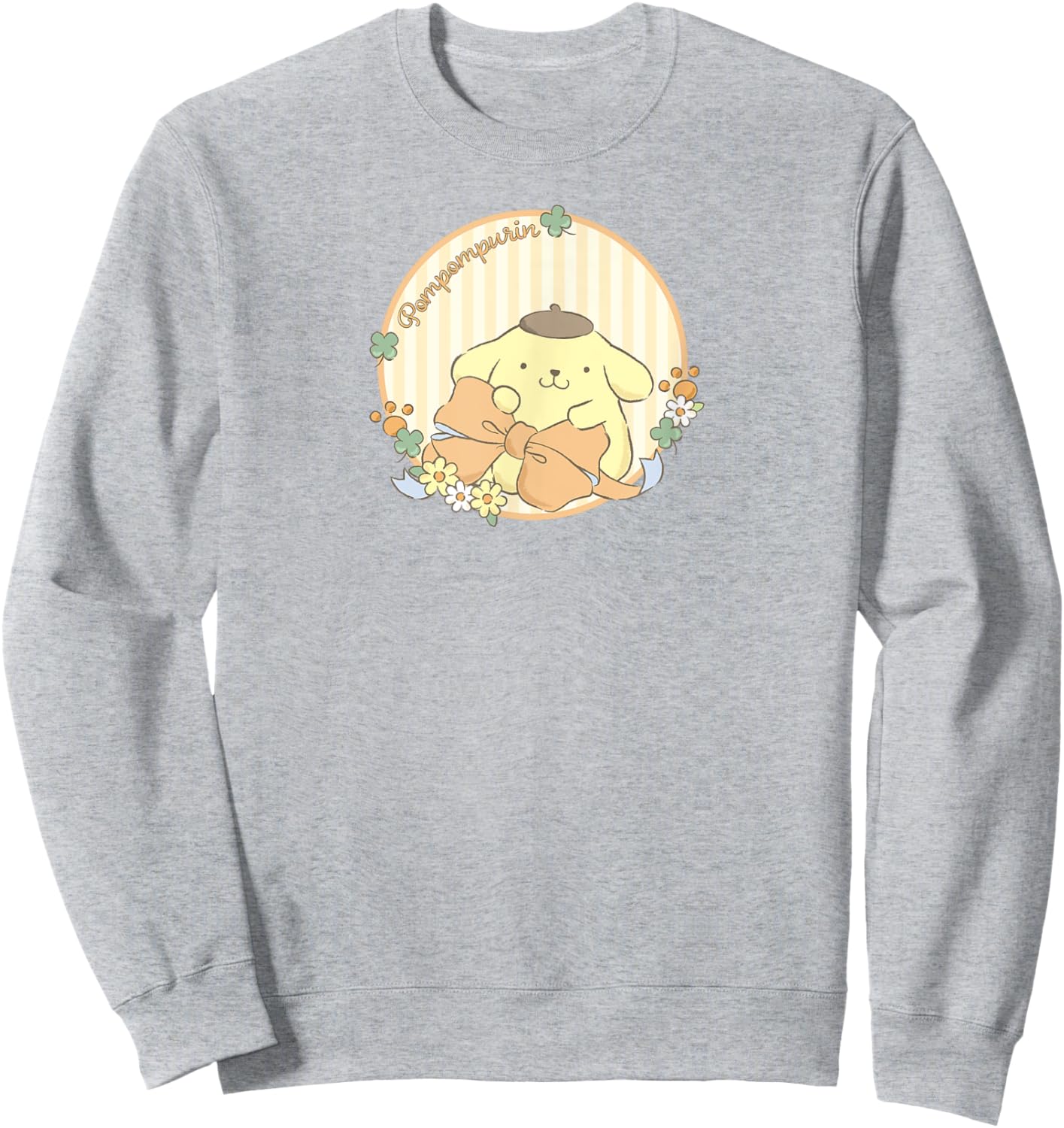 SANRIO Pompompurin Lucky Clover Sweatshirt - Sweatshirt | Ash