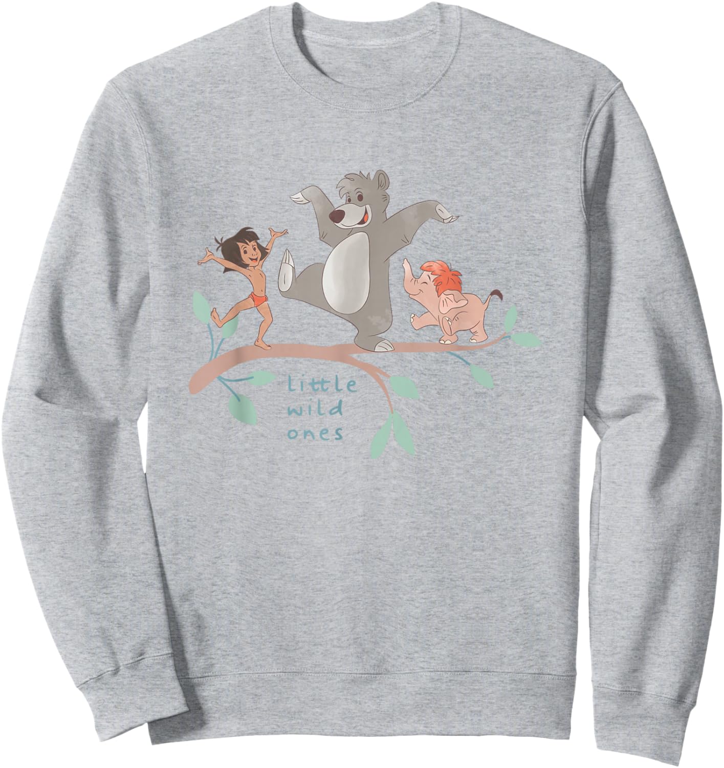 Disney The Jungle Book Little Wild Ones Best Trio Chest Logo Sweatshirt - Sweatshirt | Ash