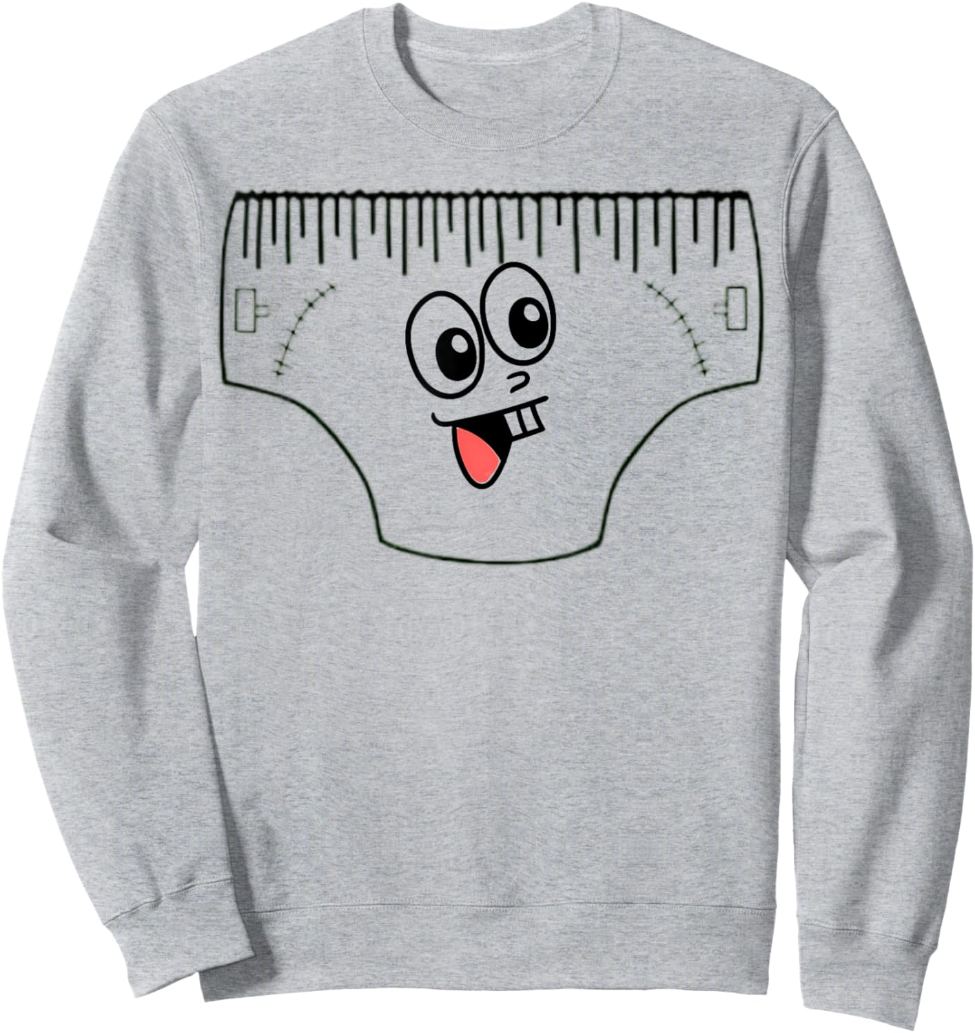 Funny Creepy Pair Of Underwear Face Costume Sweatshirt - Sweatshirt | Ash