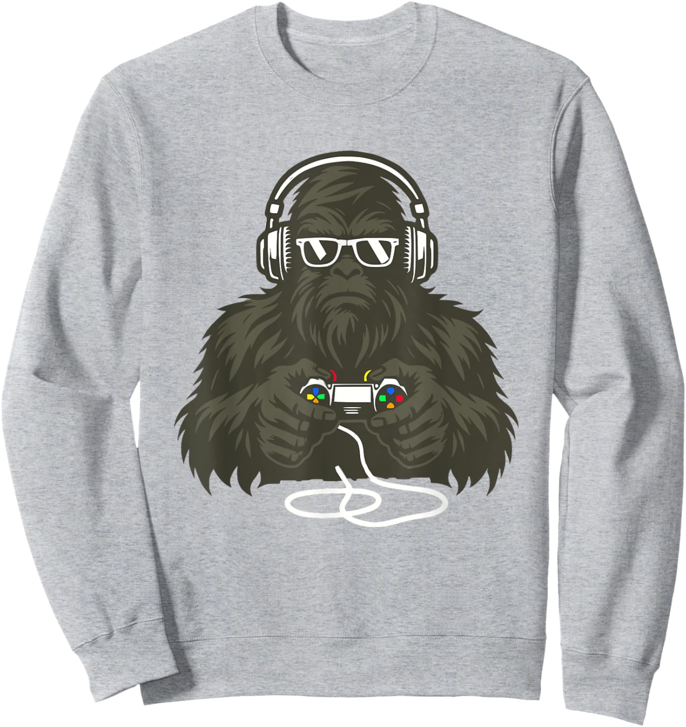 Sasquatch Bigfoot Video Gamer Retro Gaming Men Boys Teens Sweatshirt - Sweatshirt | Ash