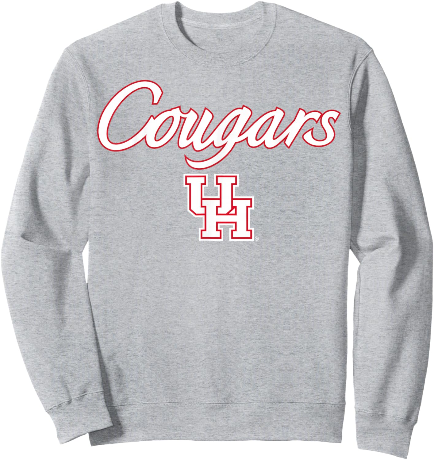 University of Houston | Houston Blue Collection Script Logo Sweatshirt - Sweatshirt | Ash