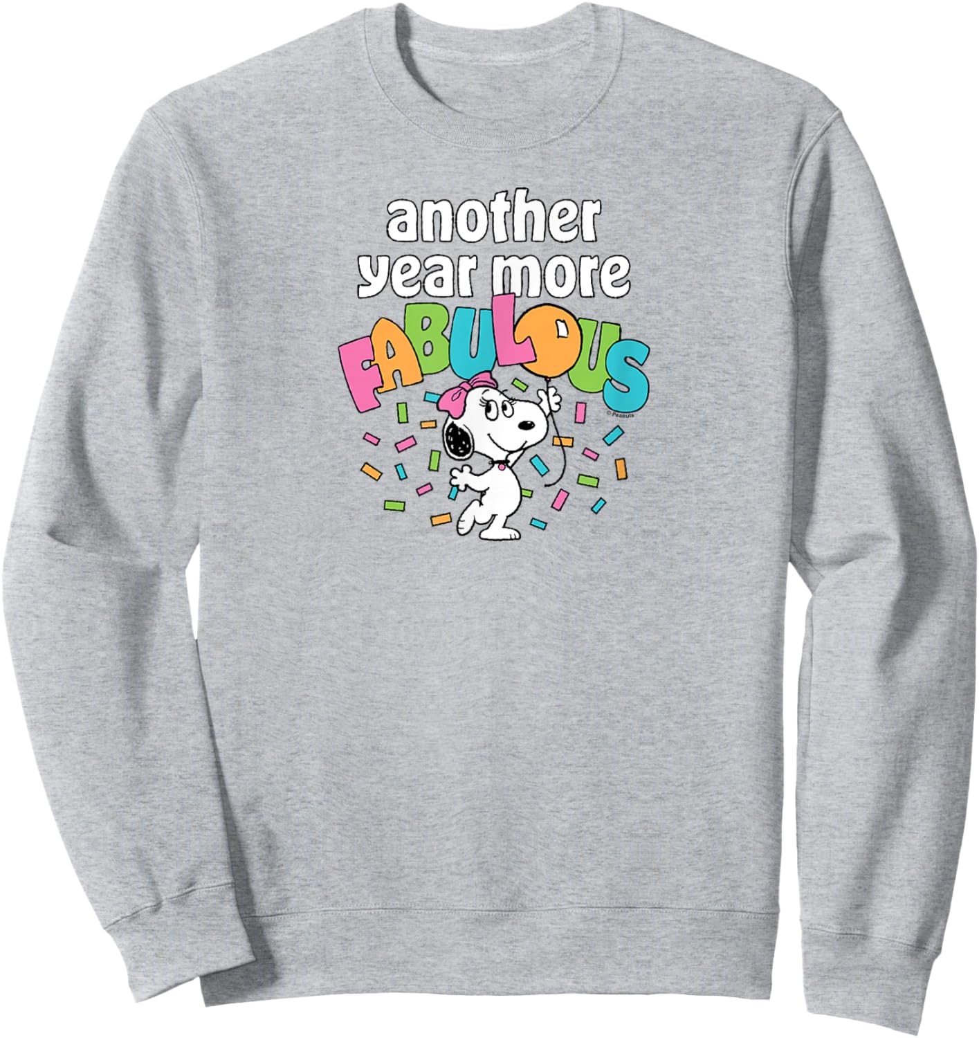 Peanuts - Belle Birthday Another Year More Fabulous Sweatshirt - Sweatshirt | Ash
