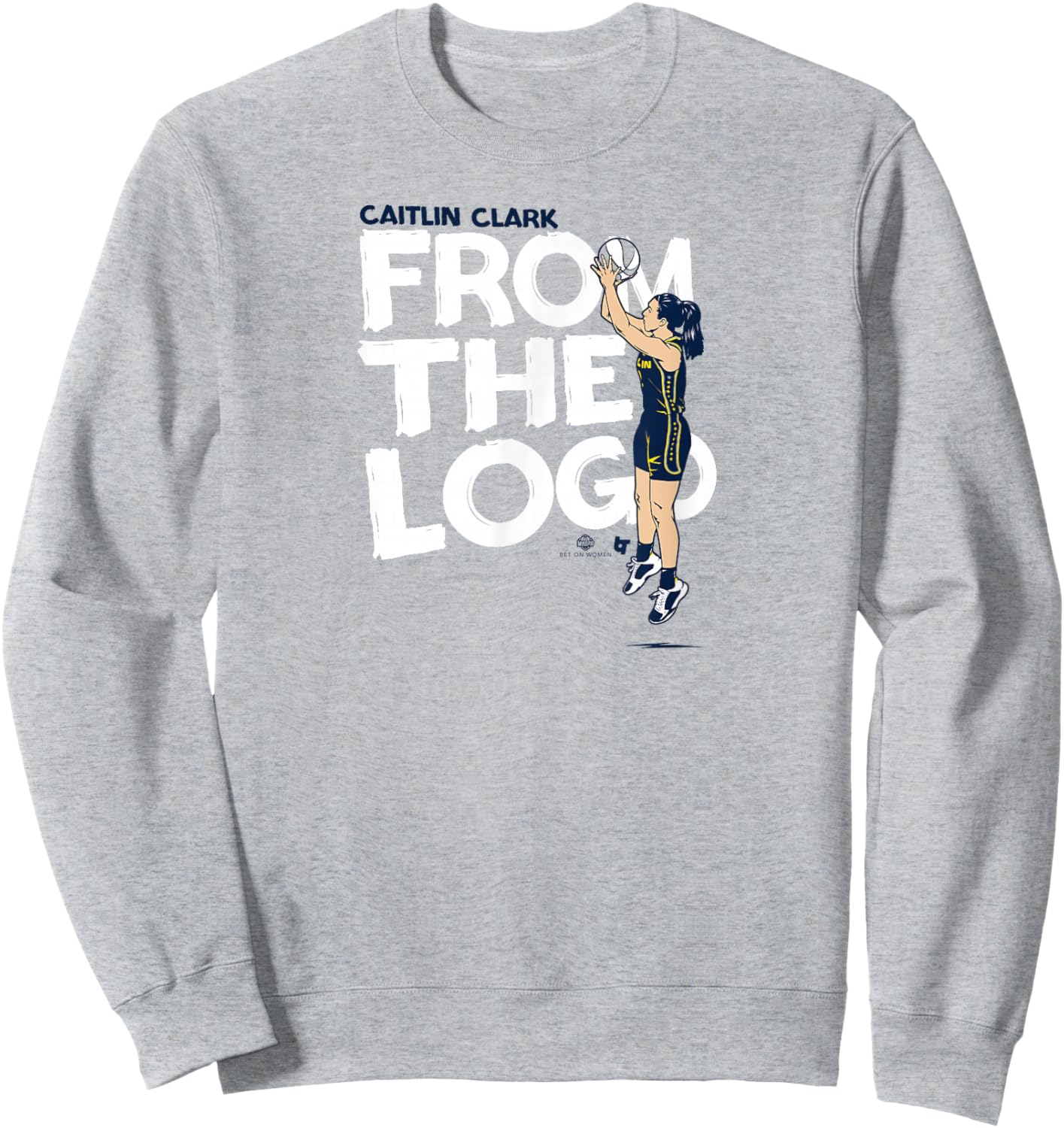 Caitlin Clark: from The Logo - Indiana Basketball Sweatshirt - Sweatshirt | Ash