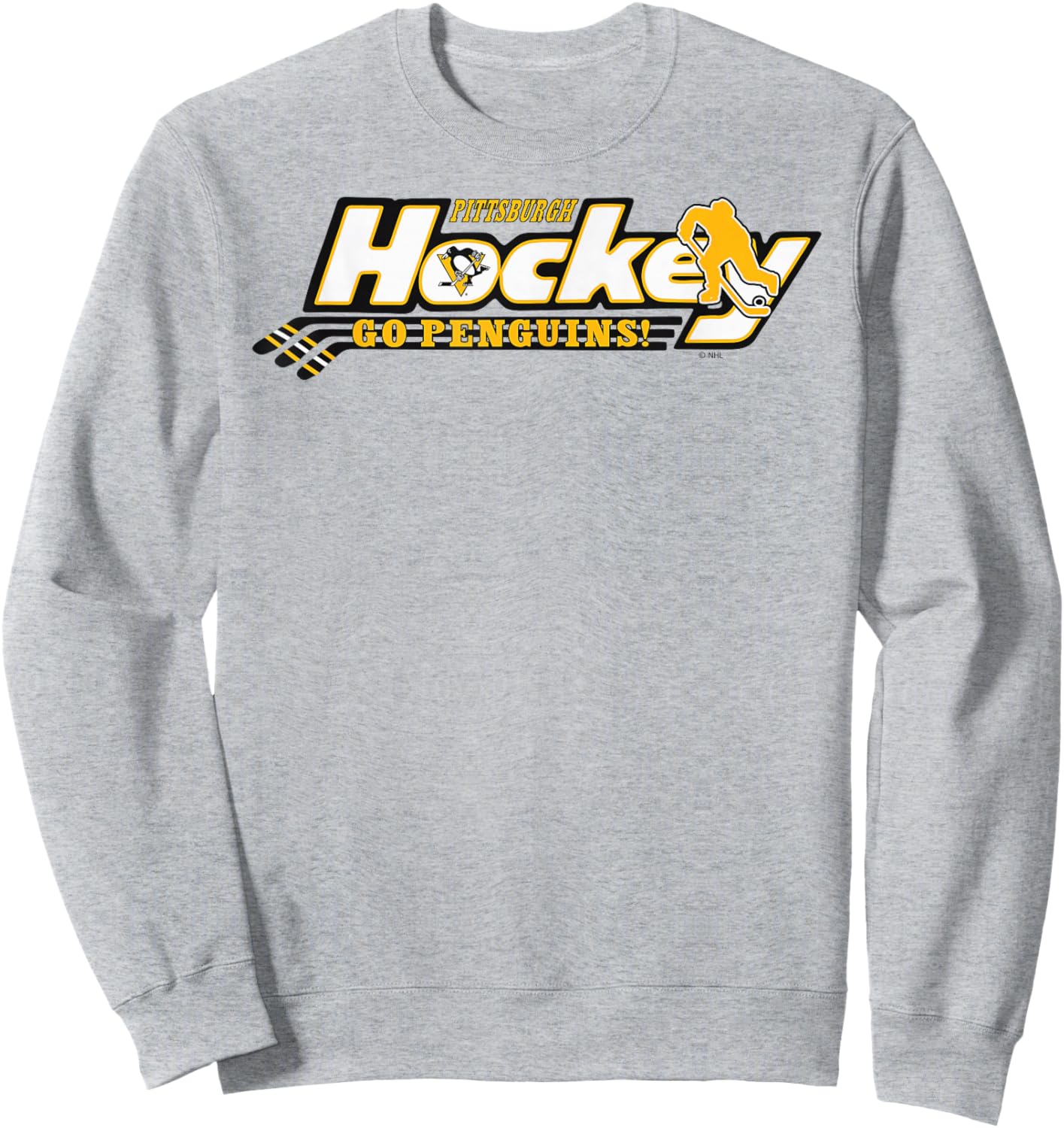 Pittsburgh Penguins Hockey Gray Officially Licensed Sweatshirt - Sweatshirt | Ash