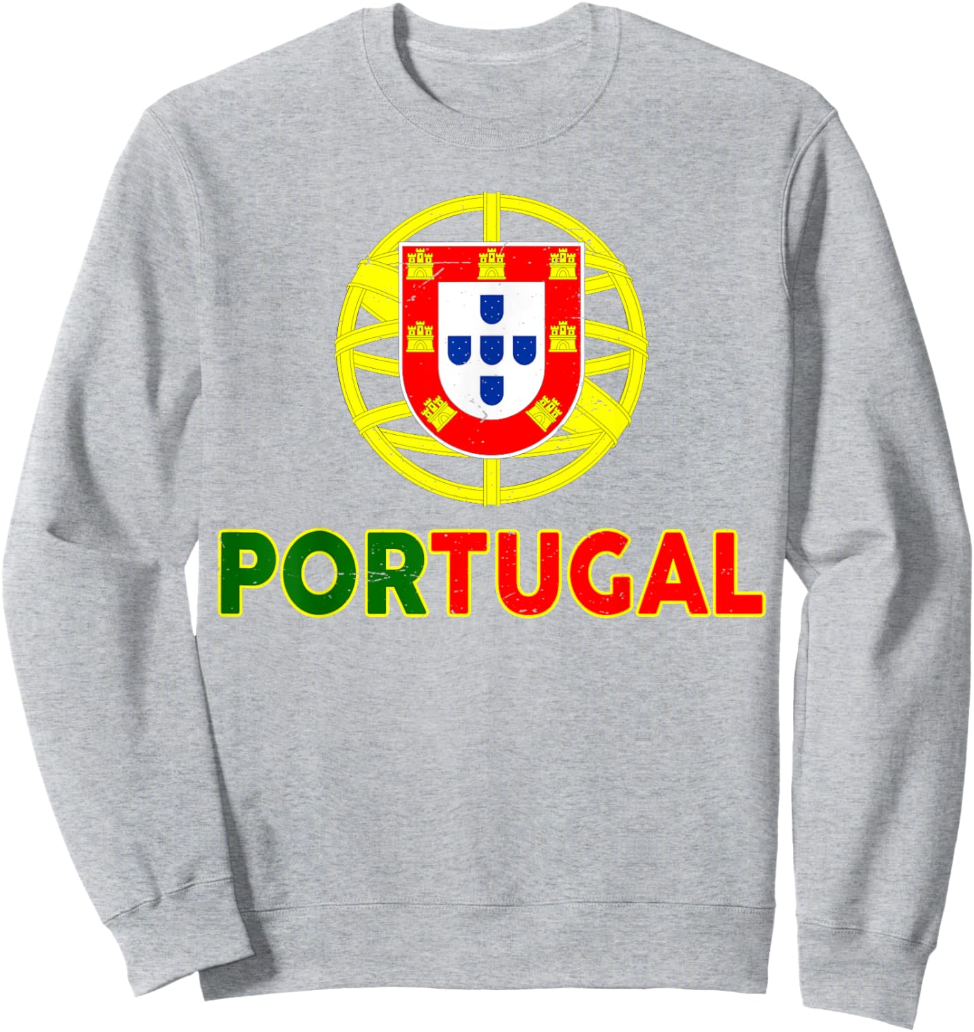 Men Portugal Toddler Kids Boys Women Pride Portuguese Flag Sweatshirt - Sweatshirt | Ash
