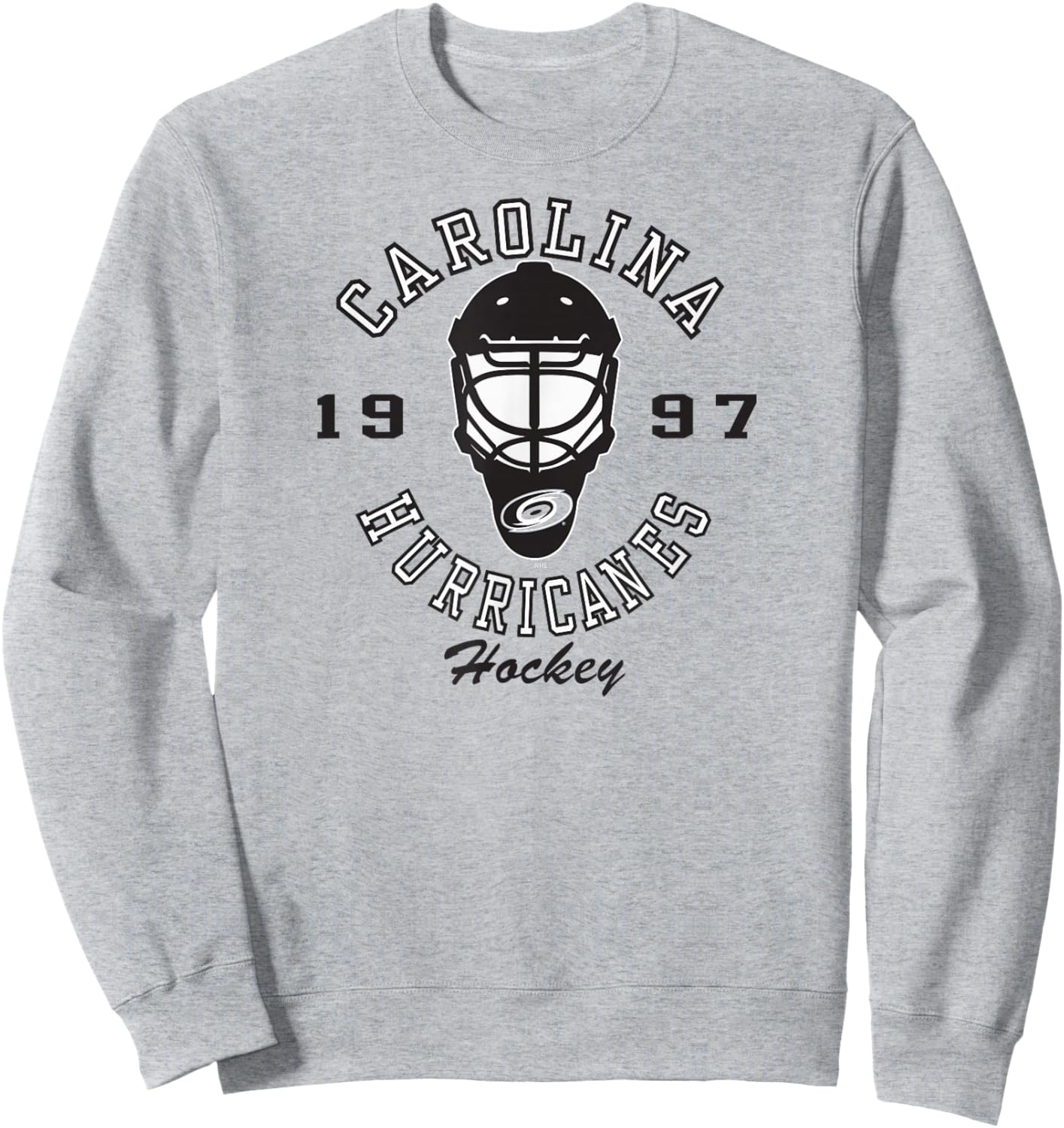 Carolina Hurricanes Hockey Mask Red Officially Licensed Sweatshirt - Sweatshirt | Ash