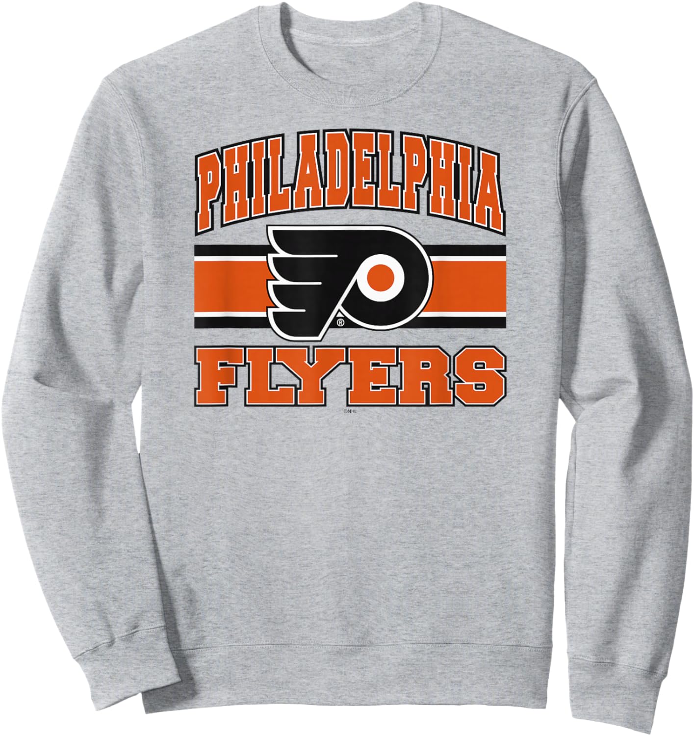 Philadelphia Flyers Stripe Gray Officially Licensed Sweatshirt - Sweatshirt | Ash