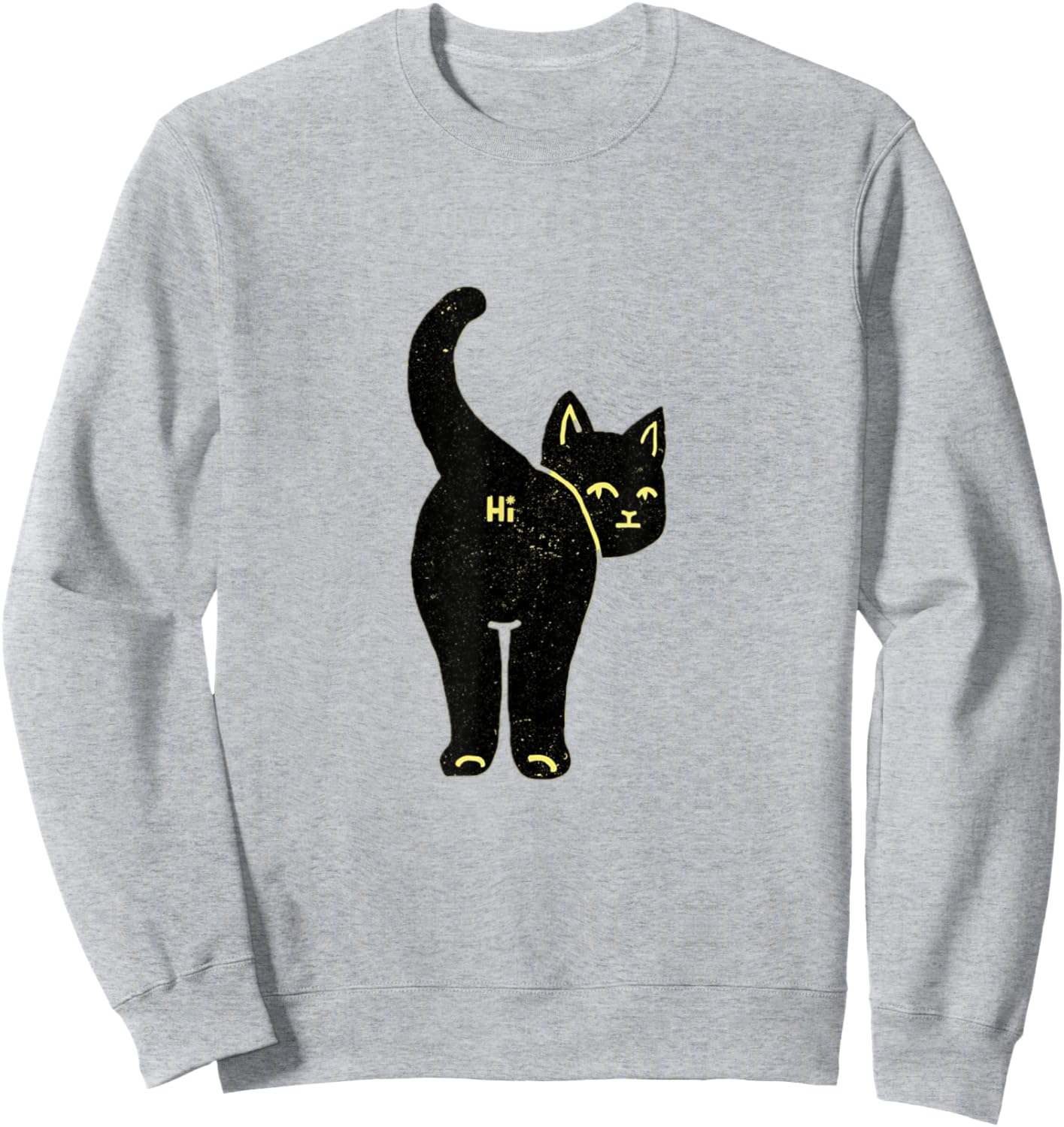 Hello Cat Butt Hi Sweatshirt - Sweatshirt | Ash