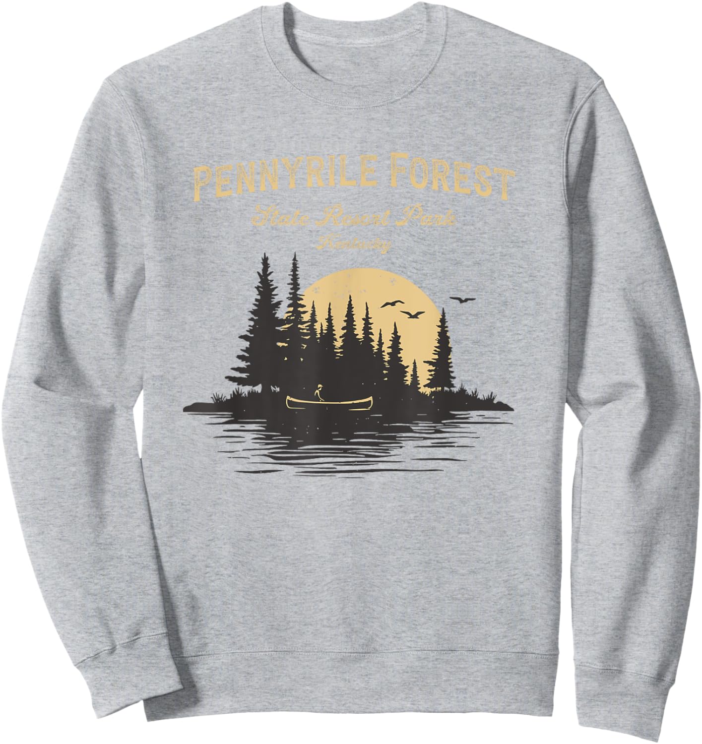 Pennyrile Forest State Resort Park Kentucky Lake River Canoe Sweatshirt - Sweatshirt | Ash