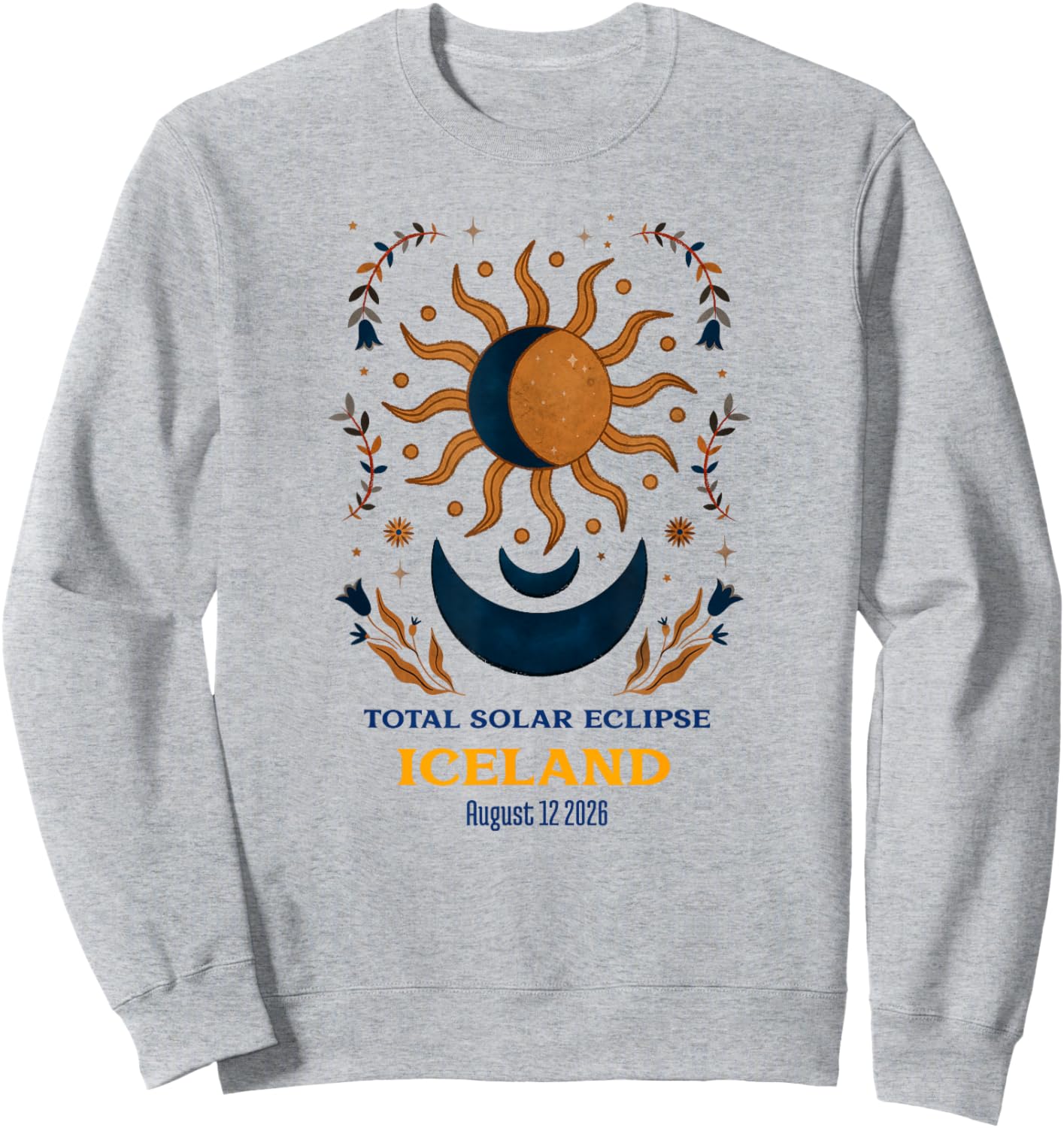 Total Solar Eclipse Iceland August 2026 Sweatshirt - Sweatshirt | Ash