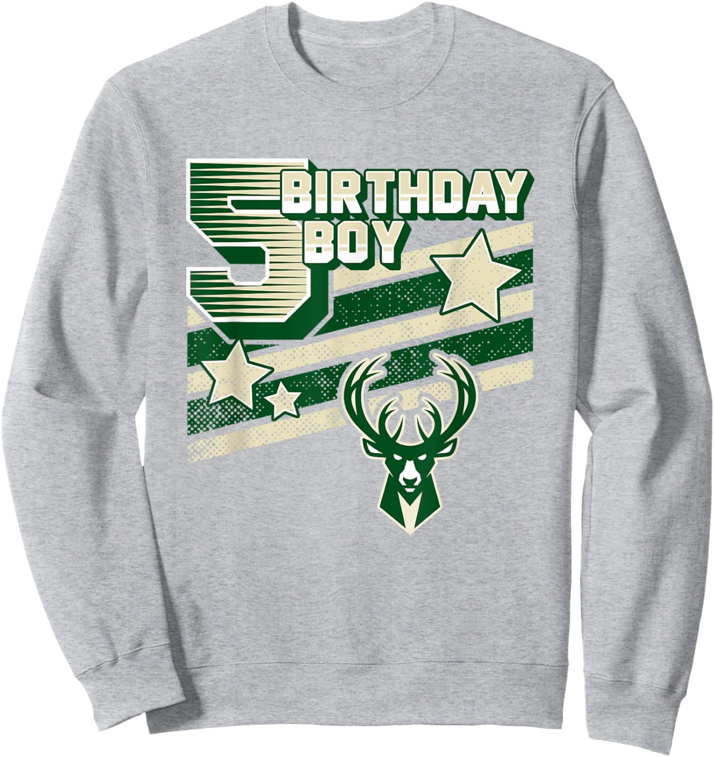 NBA Milwaukee Bucks 5th Birthday Boy Sweatshirt - Sweatshirt | Ash