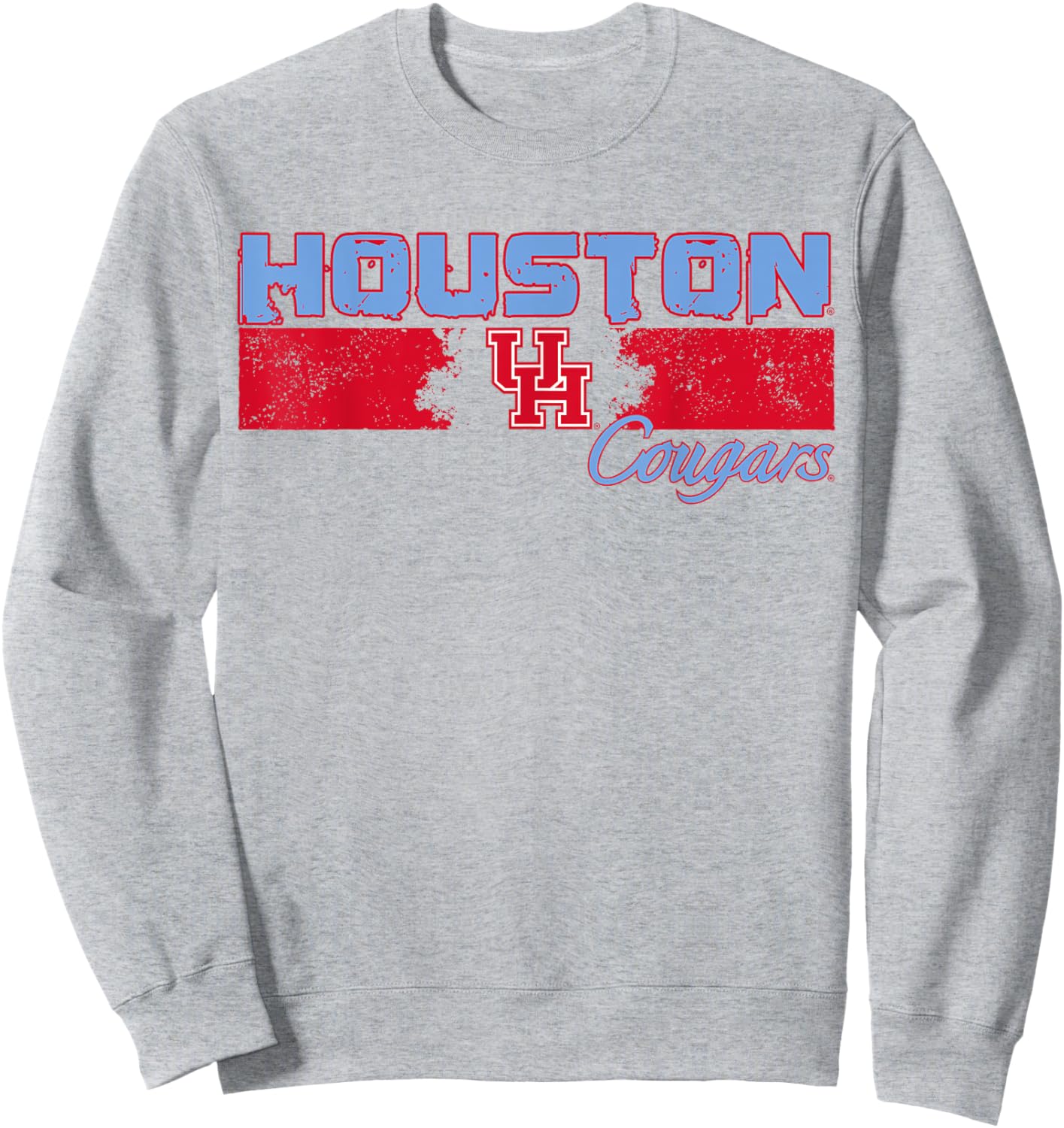 University of Houston | Houston Blue Collection Bar Logo Sweatshirt - Sweatshirt | Ash