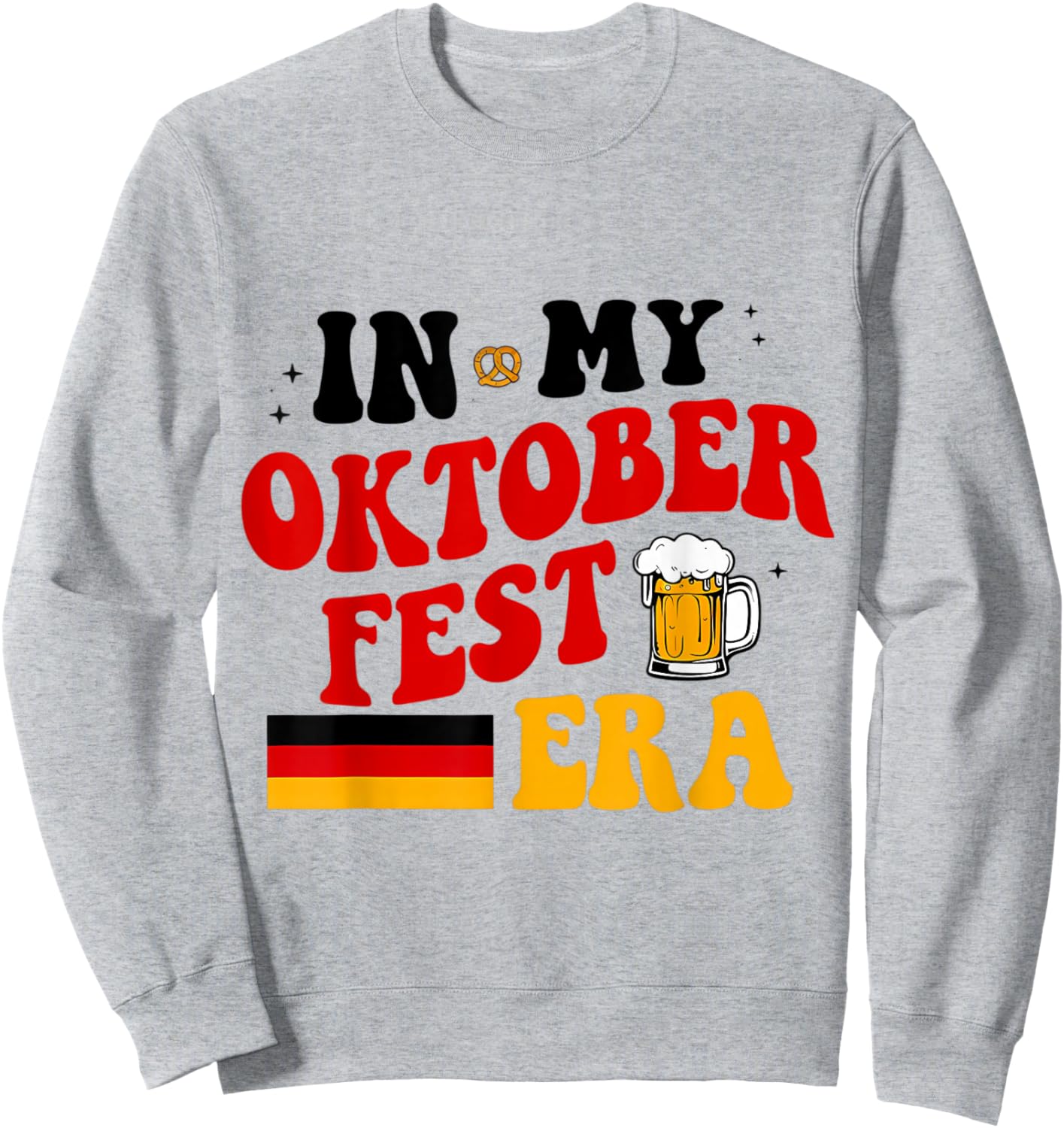 In My Oktoberfest Era Funny Retro Hippy Vintage Groovy Beer Sweatshirt - Sweatshirt | Ash