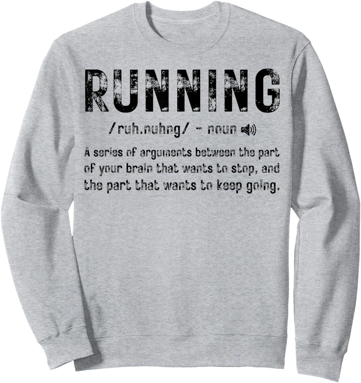 Vintage Running Definition Marathon Runner Cross Country Sweatshirt - Sweatshirt | Ash