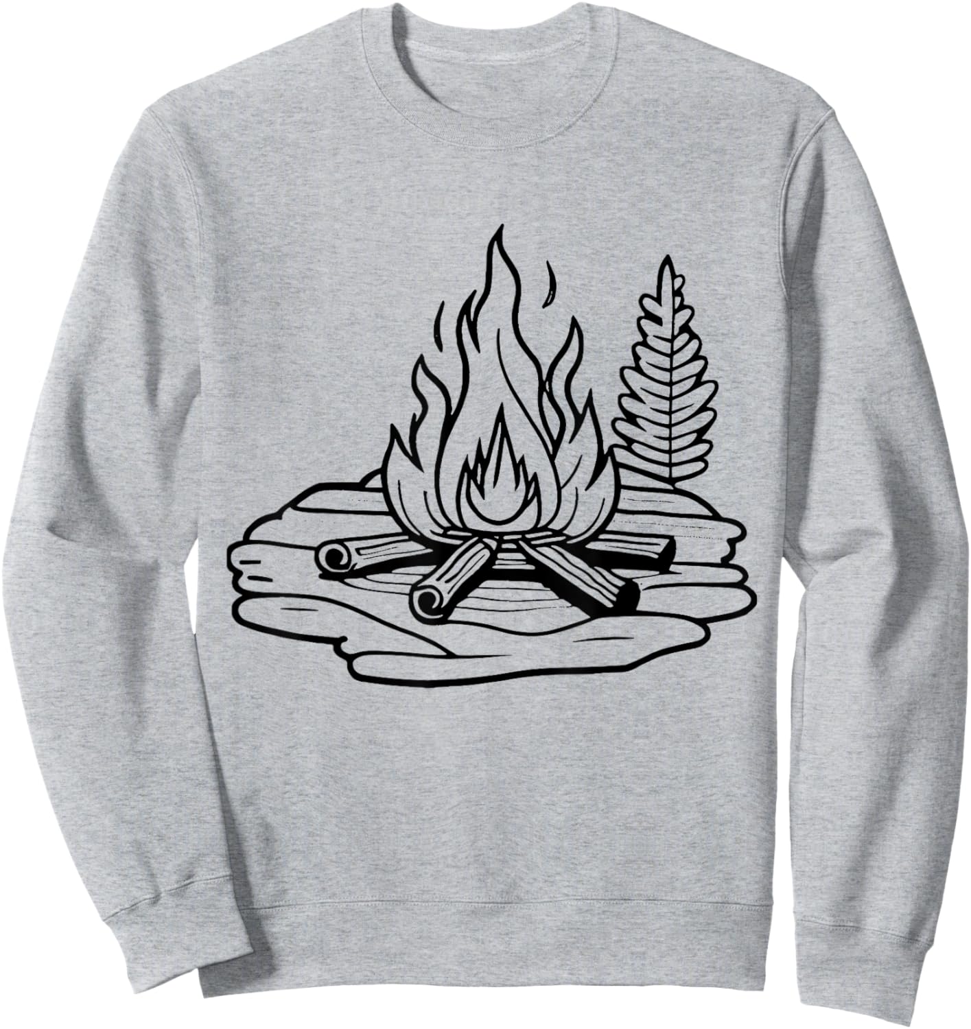 Campfire Camping coloring and painting yourself Sweatshirt - Sweatshirt | Ash