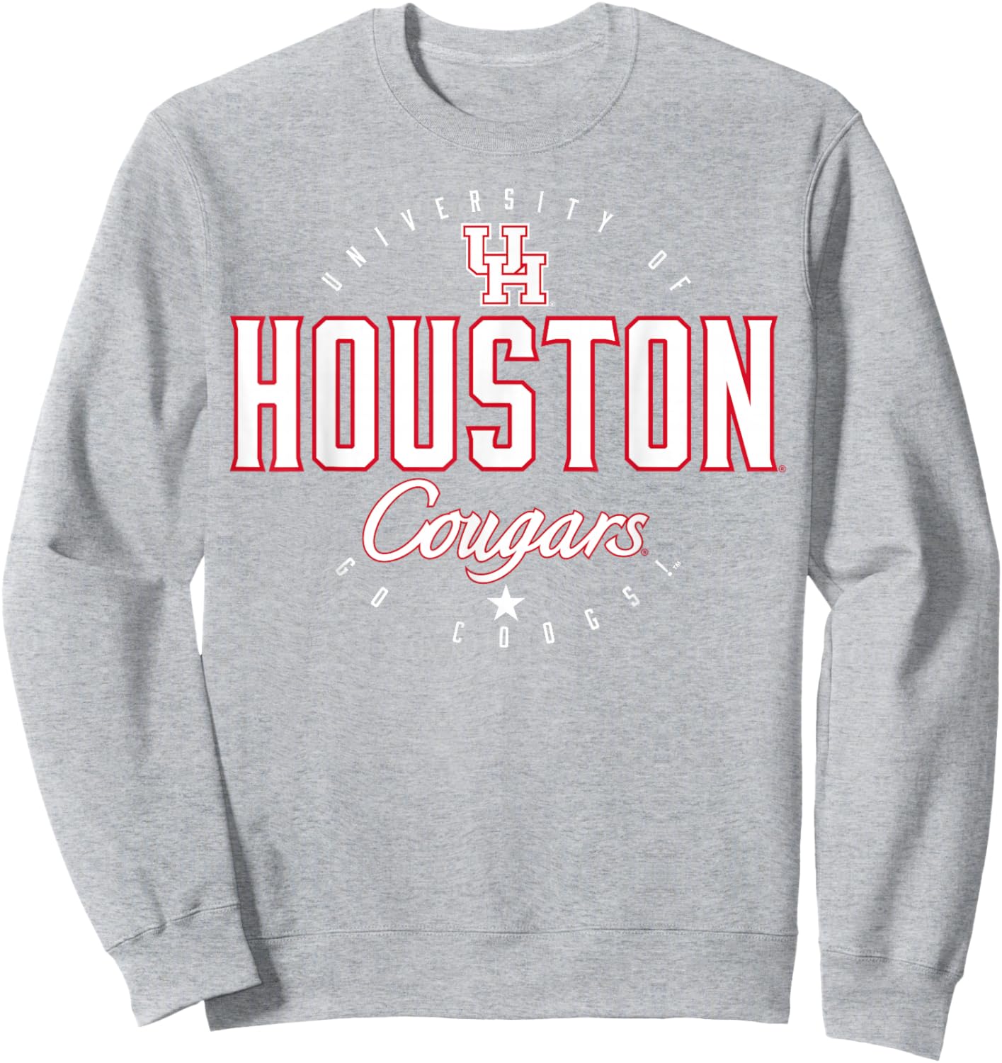 University of Houston | Houston Blue Collection Circle Icon Sweatshirt - Sweatshirt | Ash