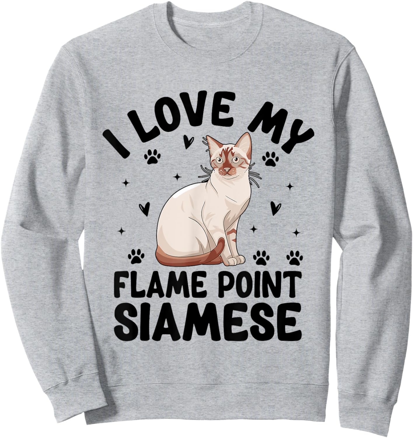 I Love My Flame Point Siamese Meezer Sweatshirt - Sweatshirt | Ash