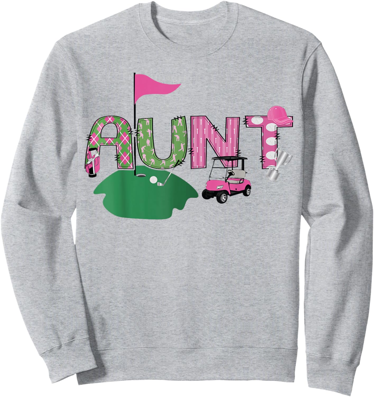 Golf Aunt Hole In One Golf 1St Birthday Party Sweatshirt - Sweatshirt | Ash