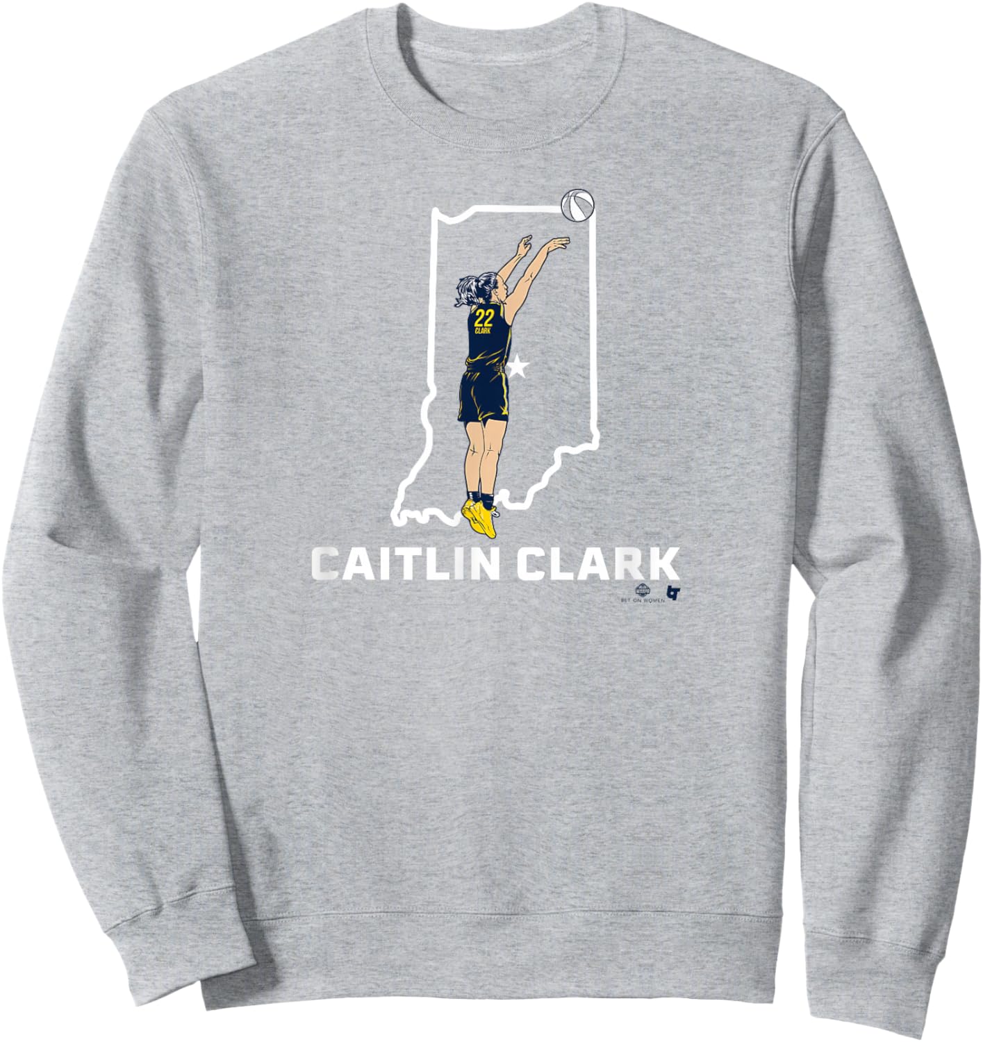 Caitlin Clark: State Star - Indiana Basketball Sweatshirt - Sweatshirt | Ash