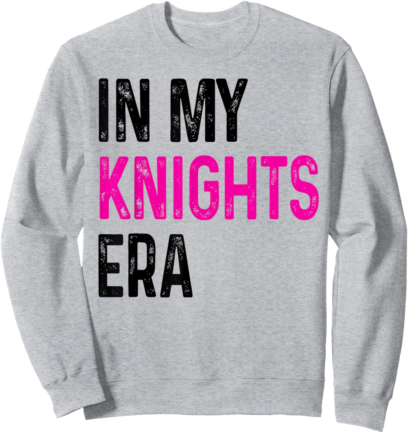 In My Knights Era Back to School Spirit Game Retro Groovy Sweatshirt - Sweatshirt | Ash