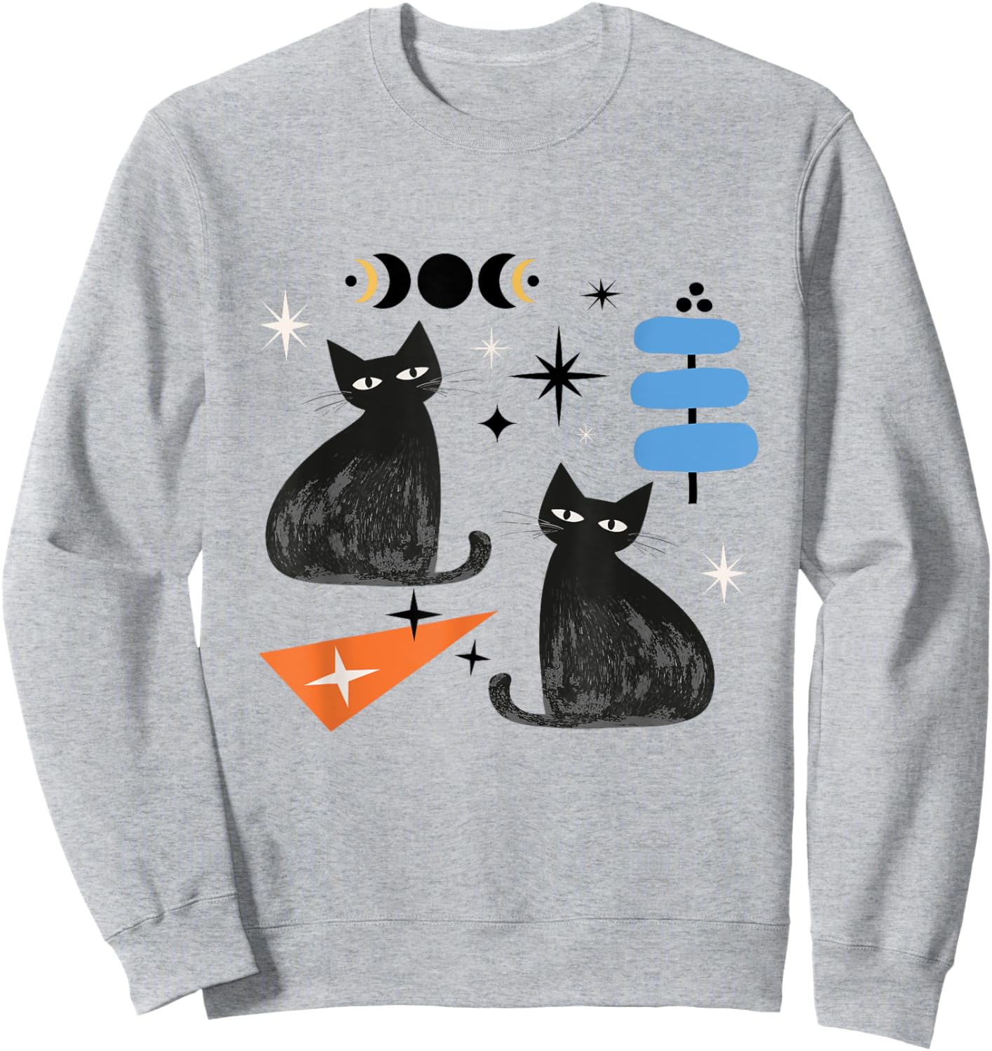 Atomic Age Cat Midcentury Mid Century Retro Space Modern Men Women Kids Sweatshirt - Sweatshirt | Ash