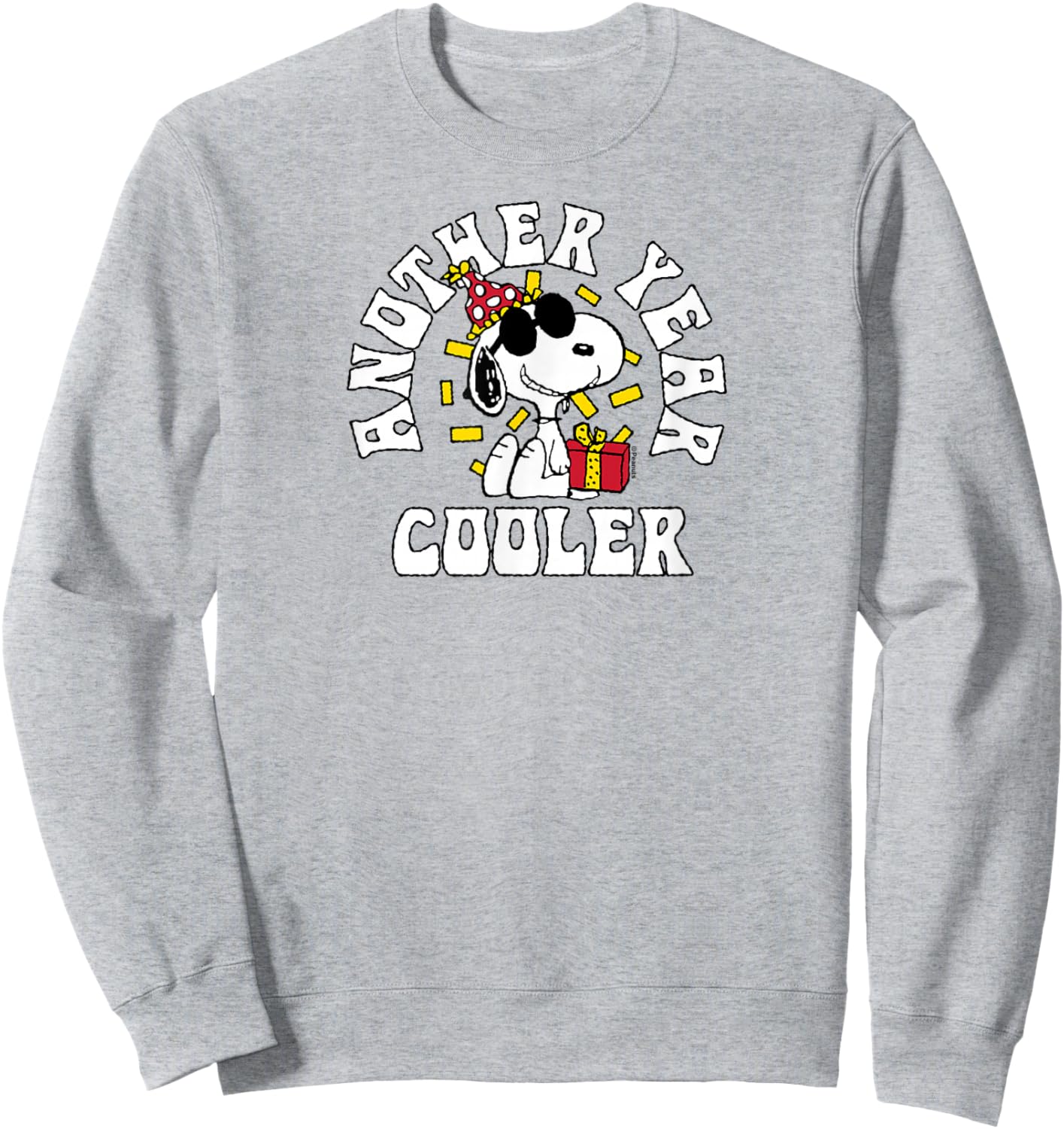 Peanuts - Snoopy Birthday Another Year Cooler Sweatshirt - Sweatshirt | Ash