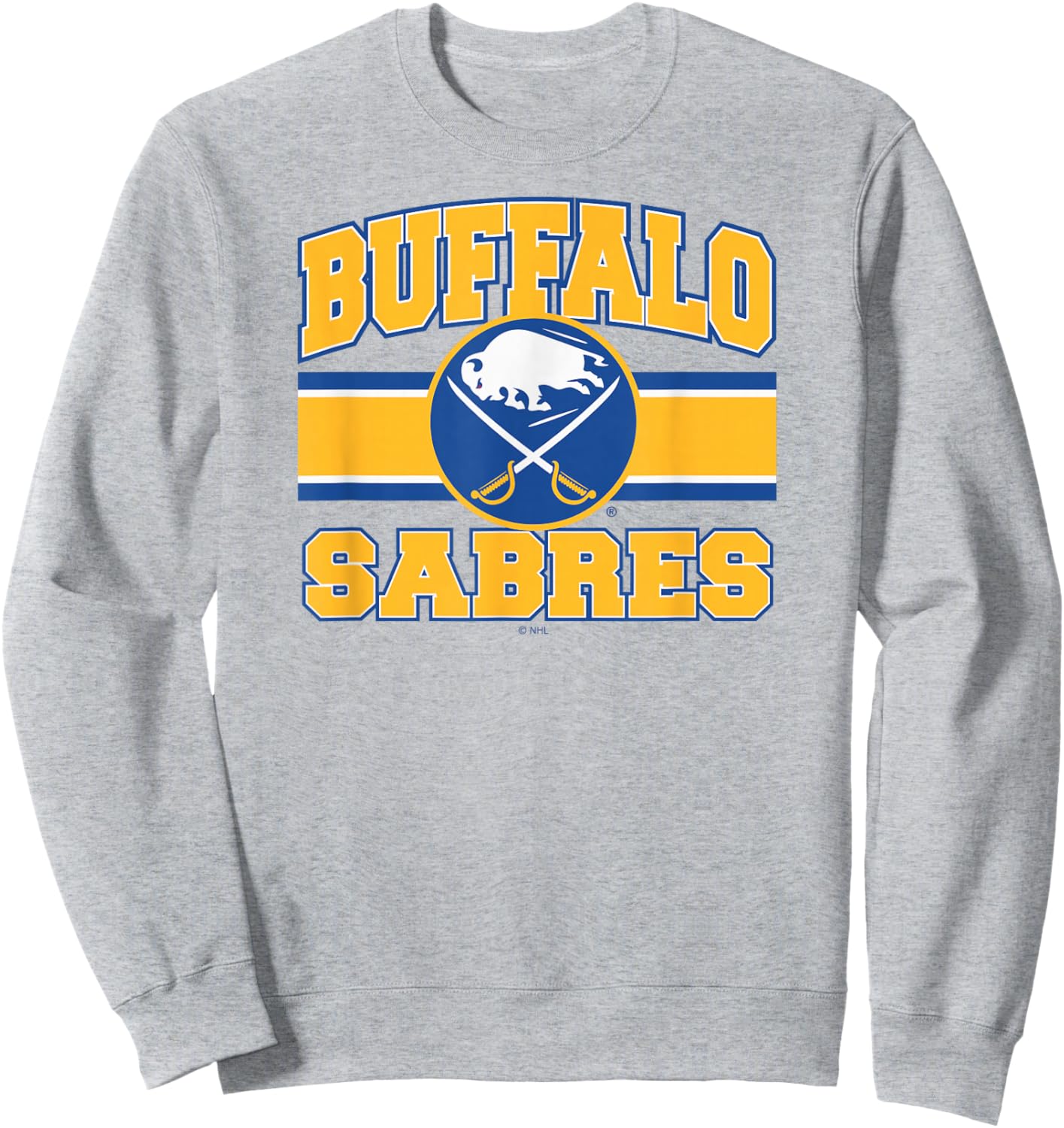 Buffalo Sabres Stripe Gray Officially Licensed Sweatshirt - Sweatshirt | Ash
