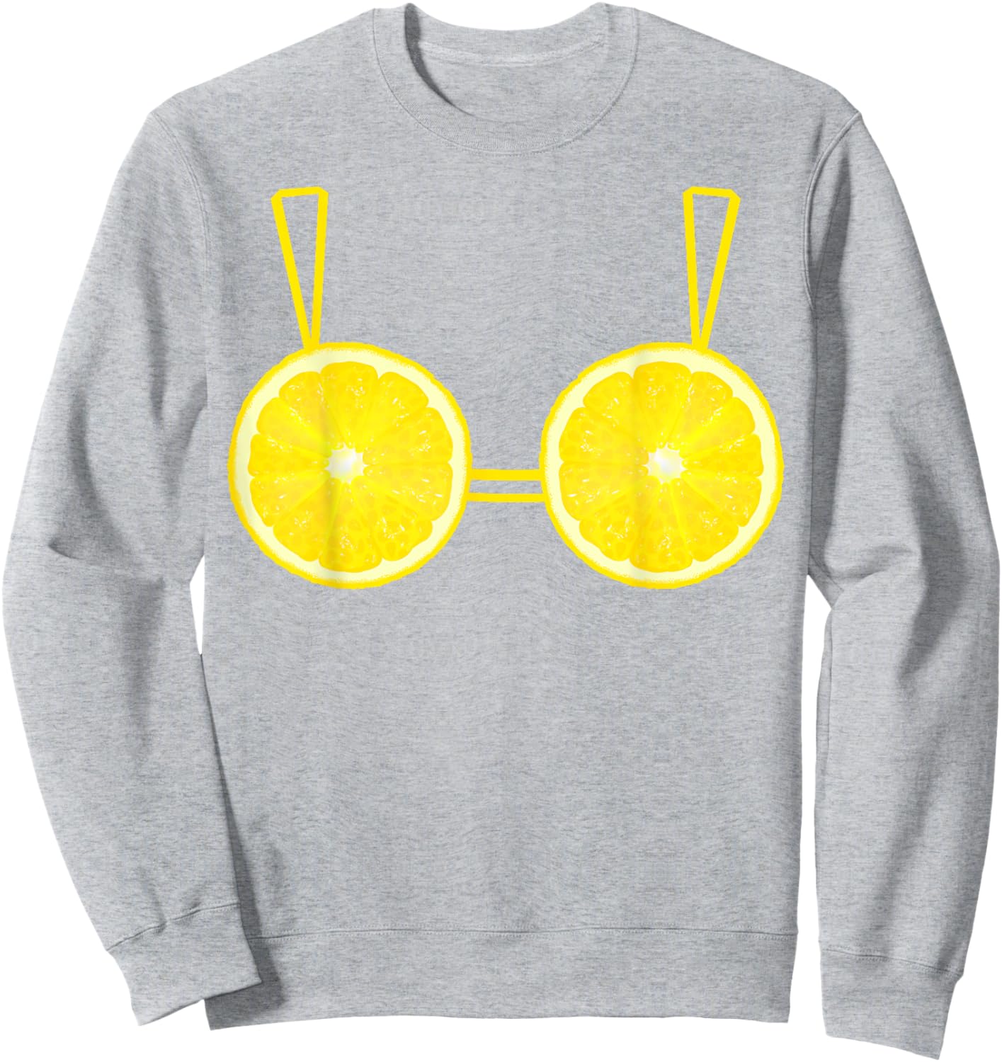 Funny Lemon Bra Cosplay DIY Costume Halloween Girls Women Sweatshirt - Sweatshirt | Ash