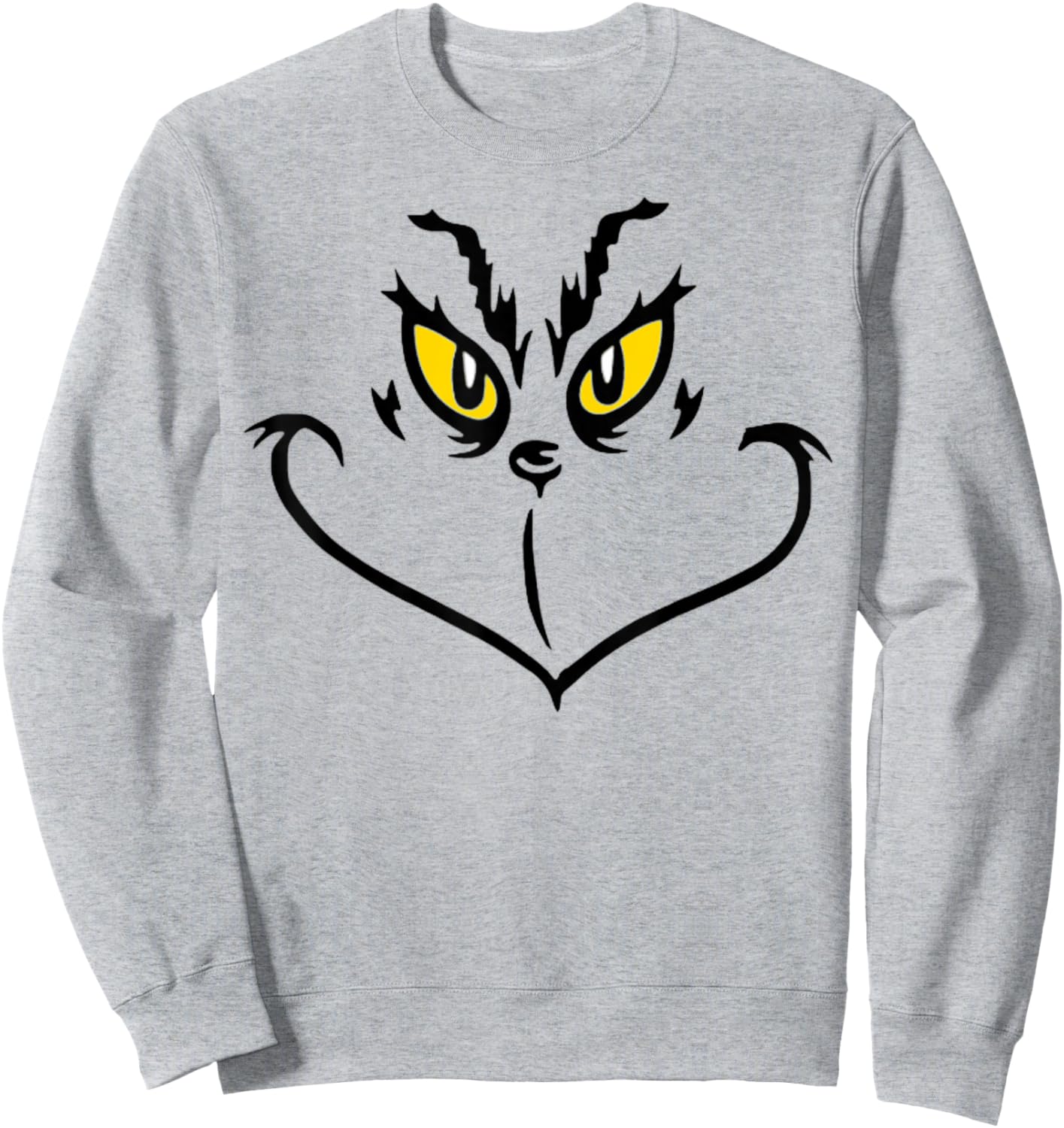 Funny Christmas Elf Face Outfit | Funny Christmas Sweatshirt - Sweatshirt | Ash