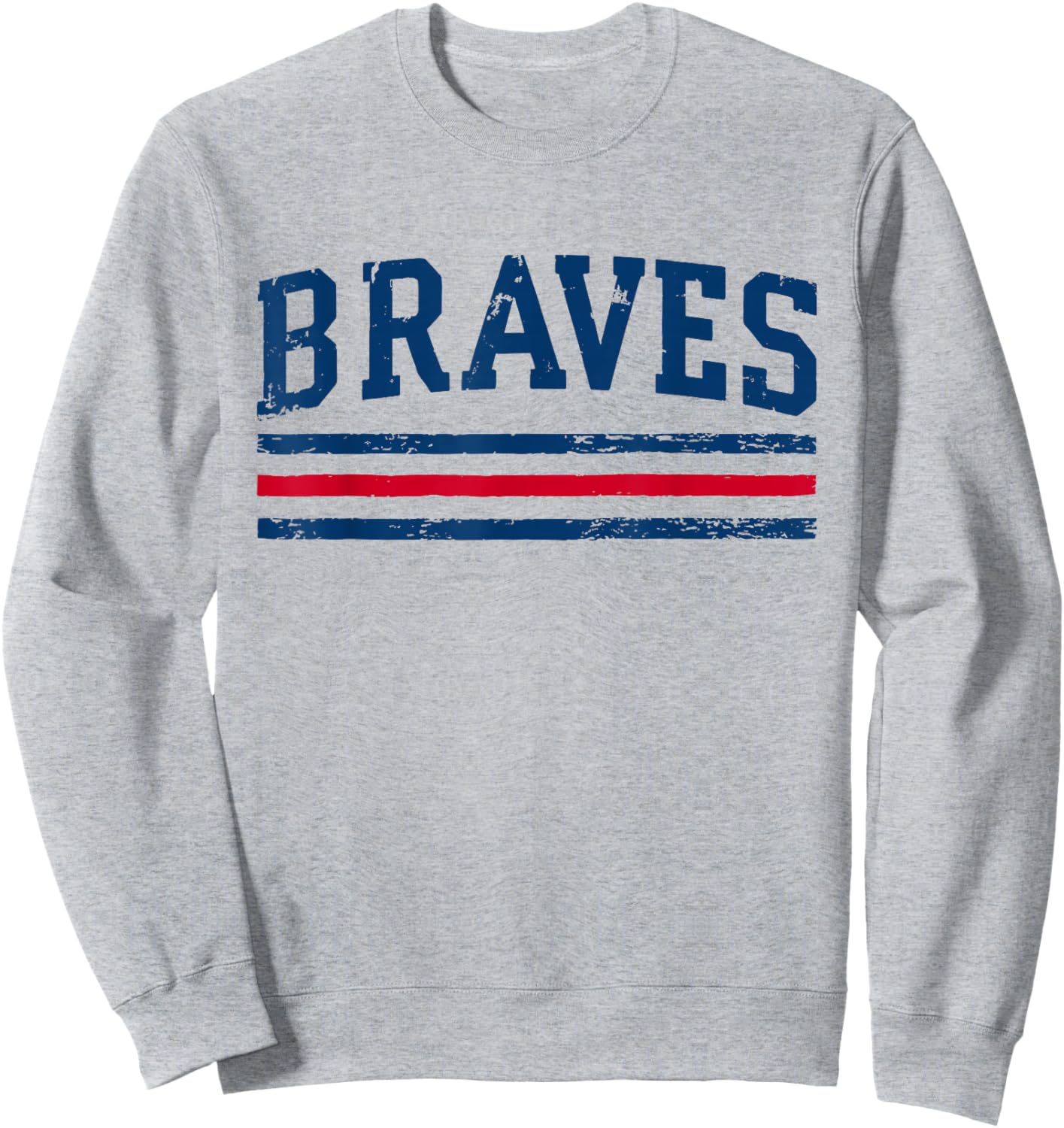 Vintage Retro Braves Name Classic 70s 80s Sweatshirt - Sweatshirt | Ash