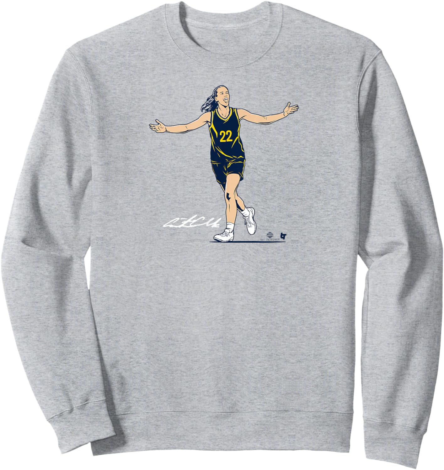 Caitlin Clark: Superstar Pose - Indiana Basketball Sweatshirt - Sweatshirt | Ash