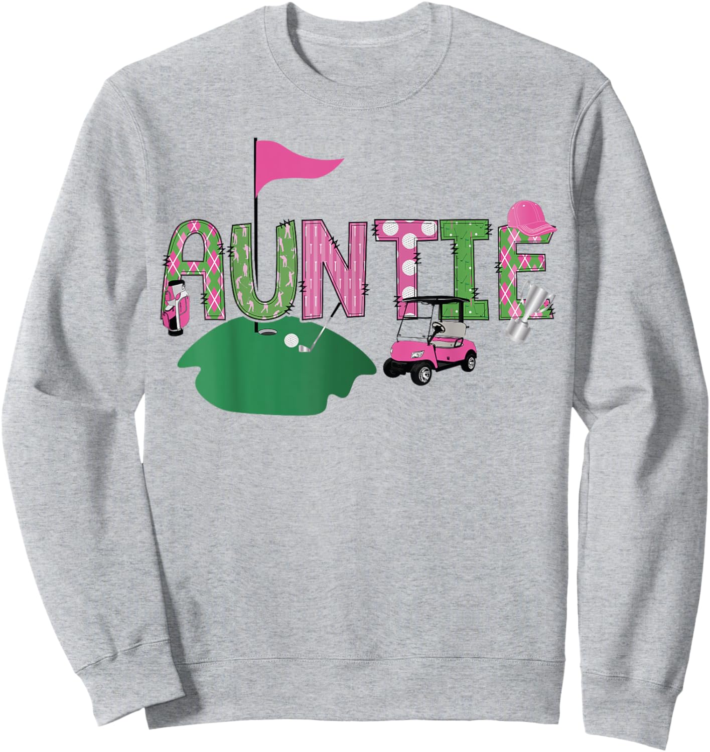 Golf Auntie Hole In One Golf 1St Birthday Party Sweatshirt - Sweatshirt | Ash