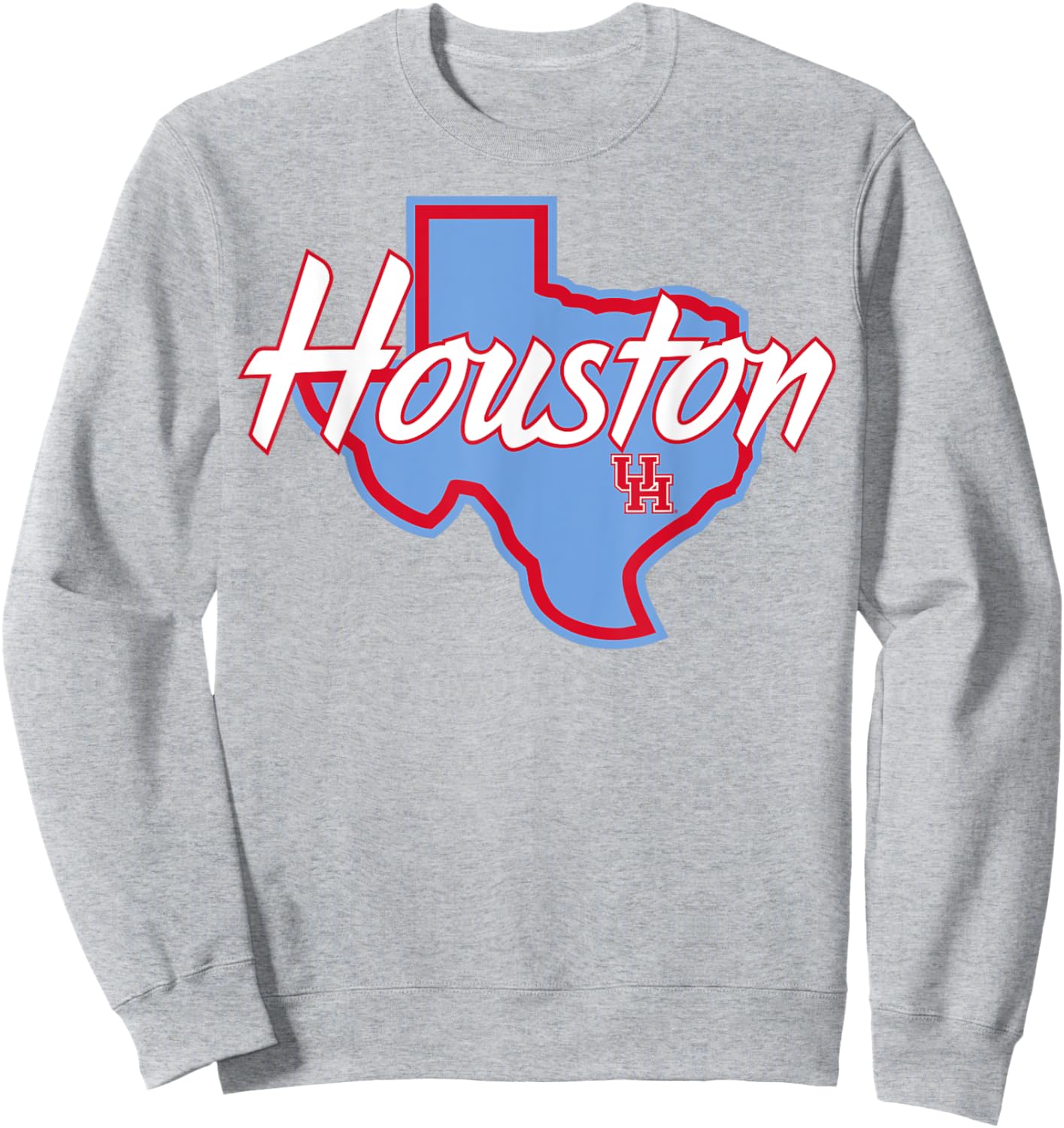 University of Houston | Houston Blue Collection State Icon Sweatshirt - Sweatshirt | Ash