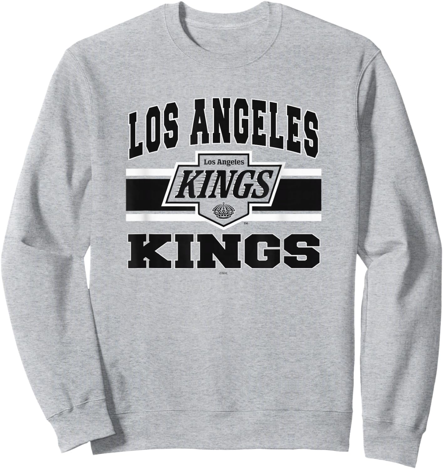 Los Angeles Kings Stripe Gray Officially Licensed Sweatshirt - Sweatshirt | Ash