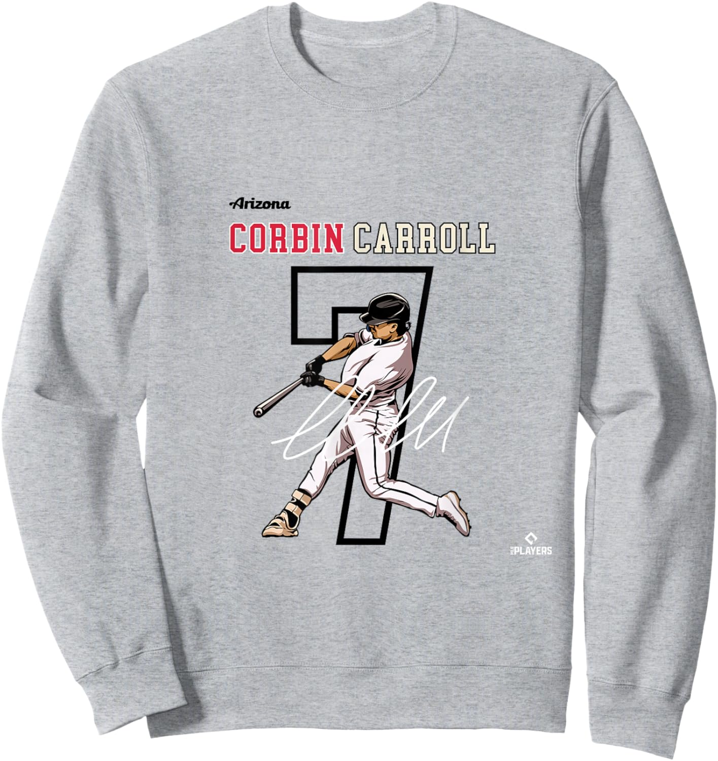 Corbin Carroll | Arizona Baseball Players | MLBCCA3005 Sweatshirt - Sweatshirt | Ash