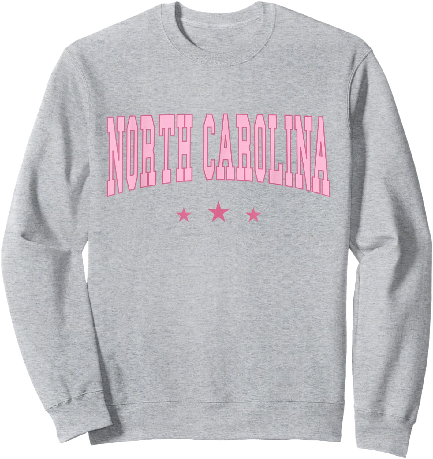 North Carolina - Varsity Pink - Throwback Design - Classic Sweatshirt - Sweatshirt | Ash
