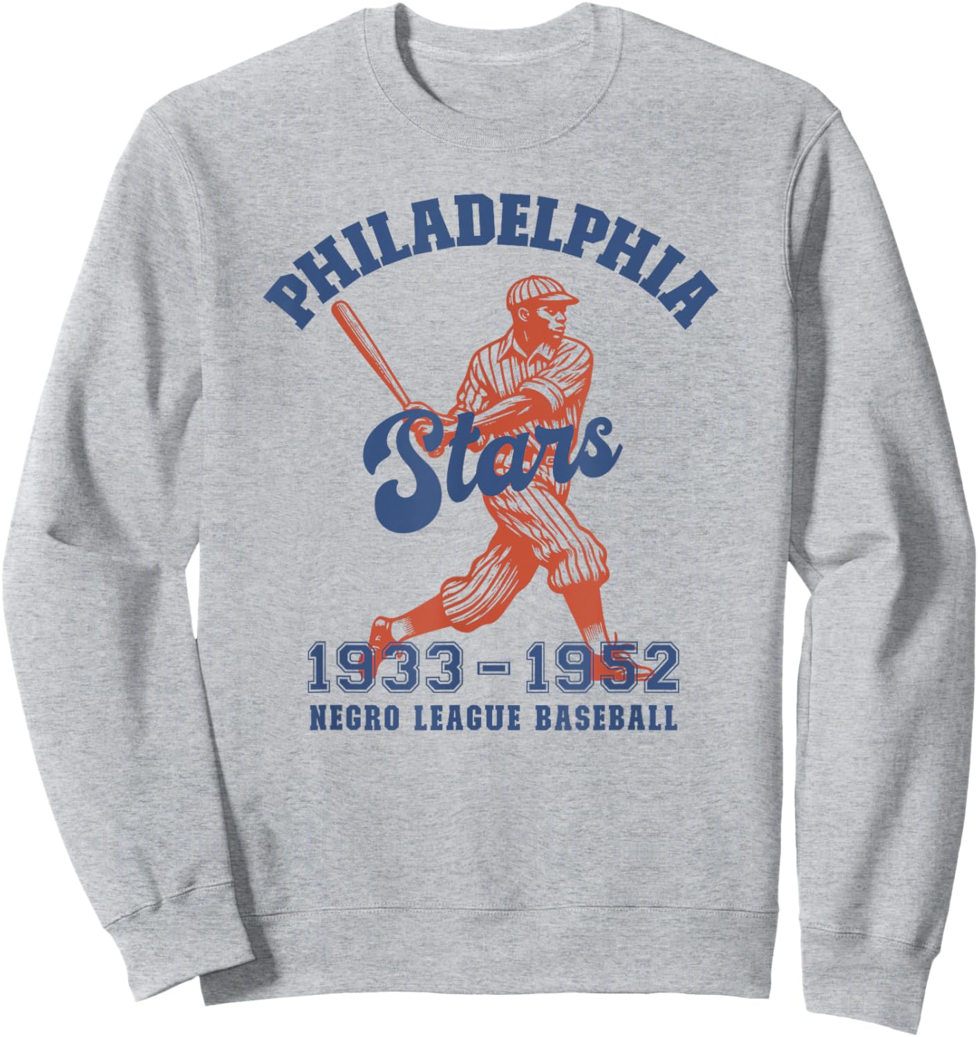 Philadelphia Negro League Baseball Black History Month Sweatshirt - Sweatshirt | Ash