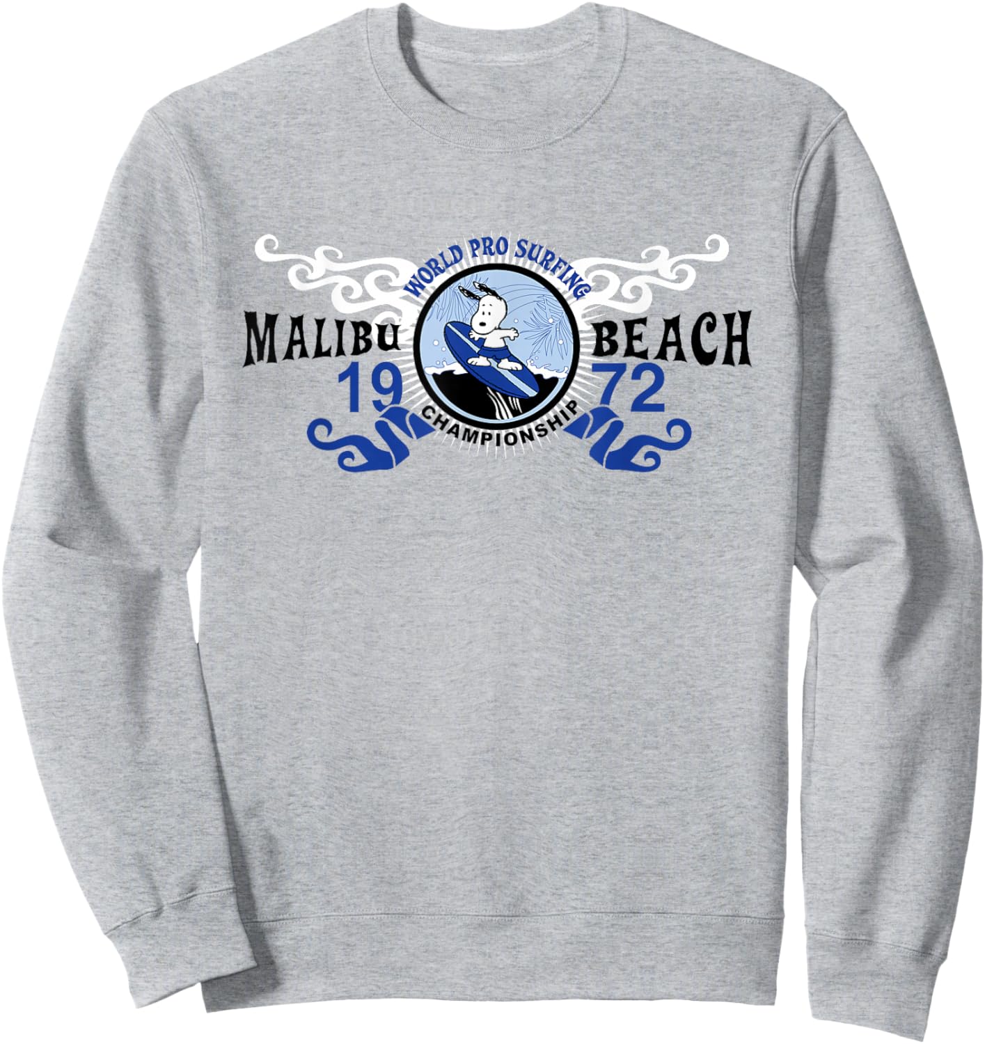 Peanuts Snoopy World Pro Surfing 1972 Sweatshirt - Sweatshirt | Ash