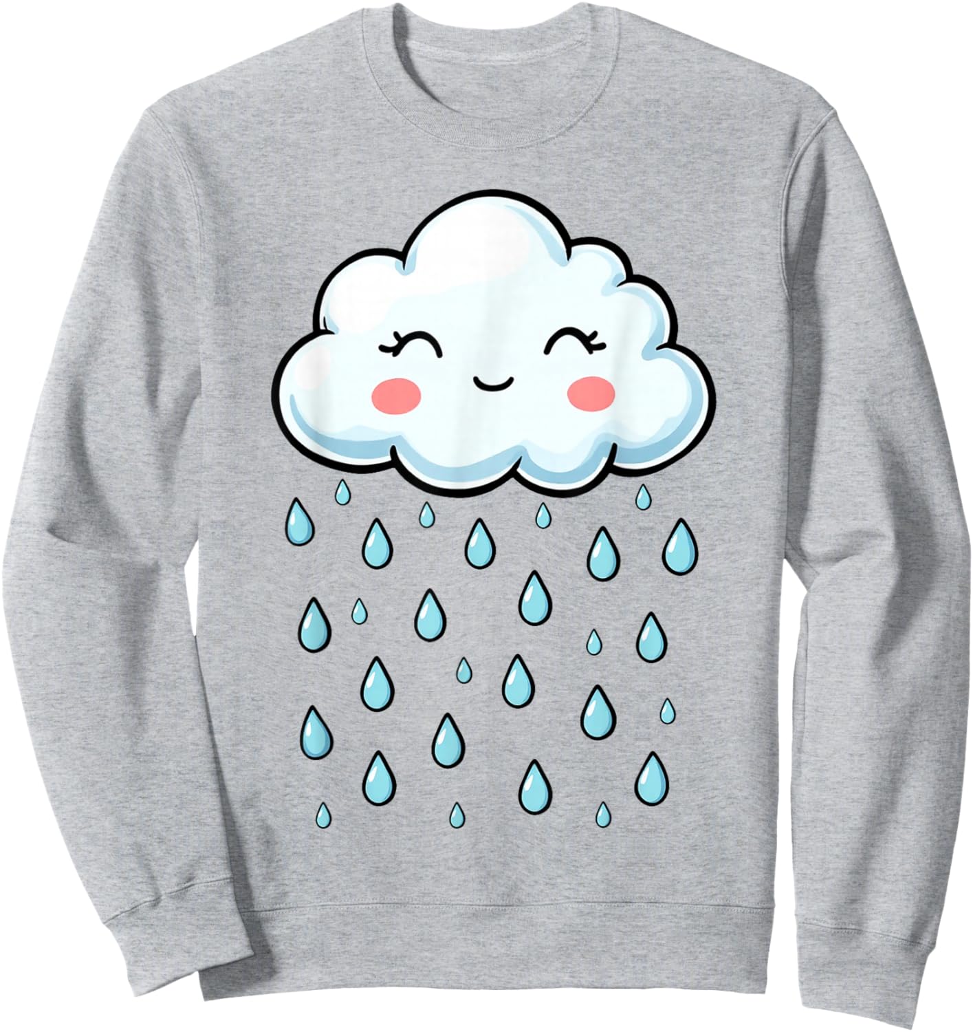 White Cloud Rain Drop Costume Christmas Halloween Sweatshirt - Sweatshirt | Ash