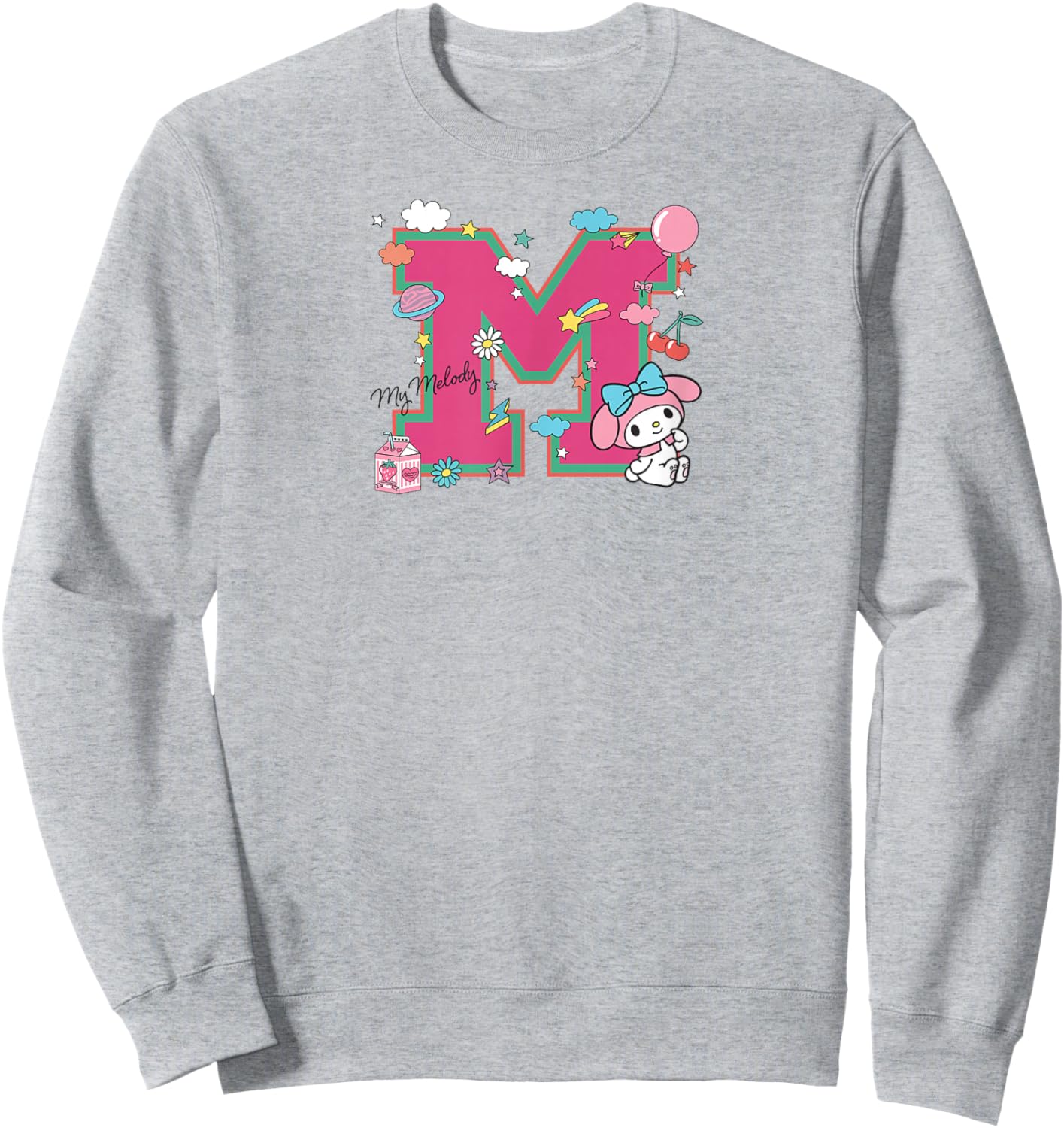 My Melody M is For Sweatshirt - Sweatshirt | Ash