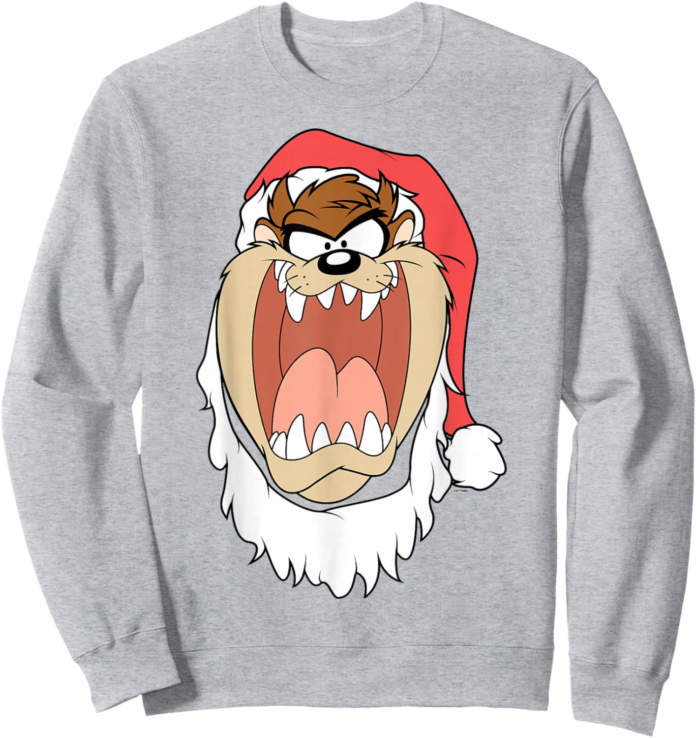 Christmas Looney Tunes Taz Santa Beard Costume Sweatshirt - Sweatshirt | Ash