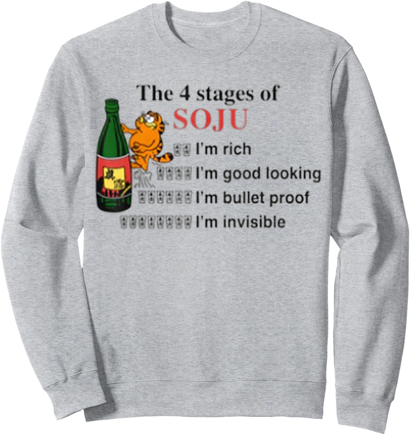 The 4 Stages of Soju, The 4 Stages of Soju Sweatshirt - Sweatshirt | Ash