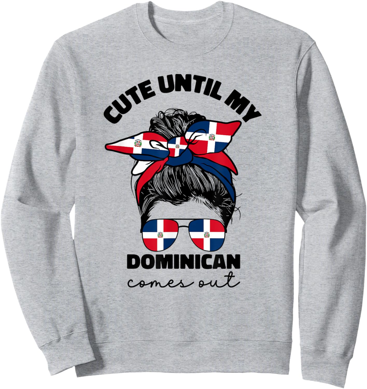 Cute Dominican Girl Women Republica Dominicana Flag Republic Sweatshirt - Sweatshirt | Ash