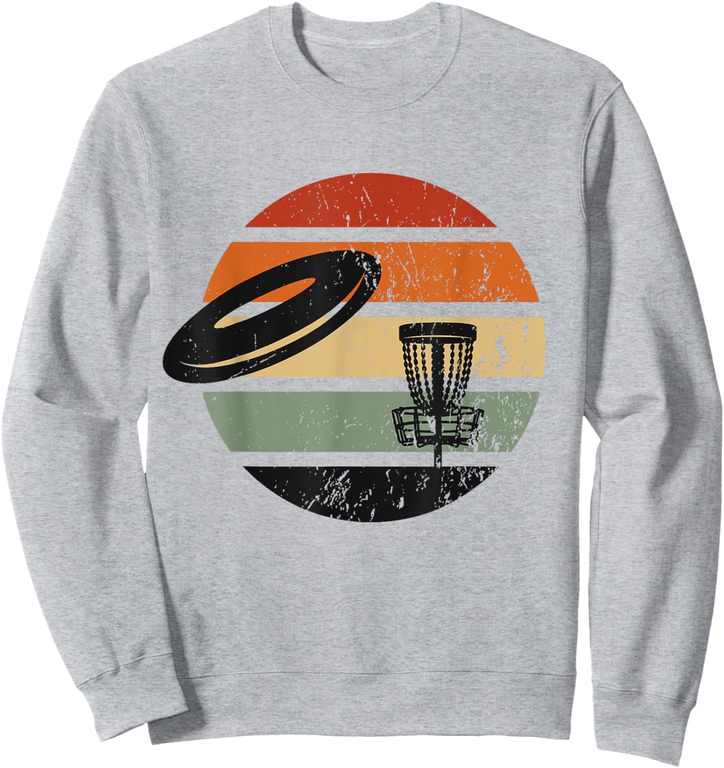 Disc Golf Vintage Retro Disc Golfer Sweatshirt - Sweatshirt | Ash