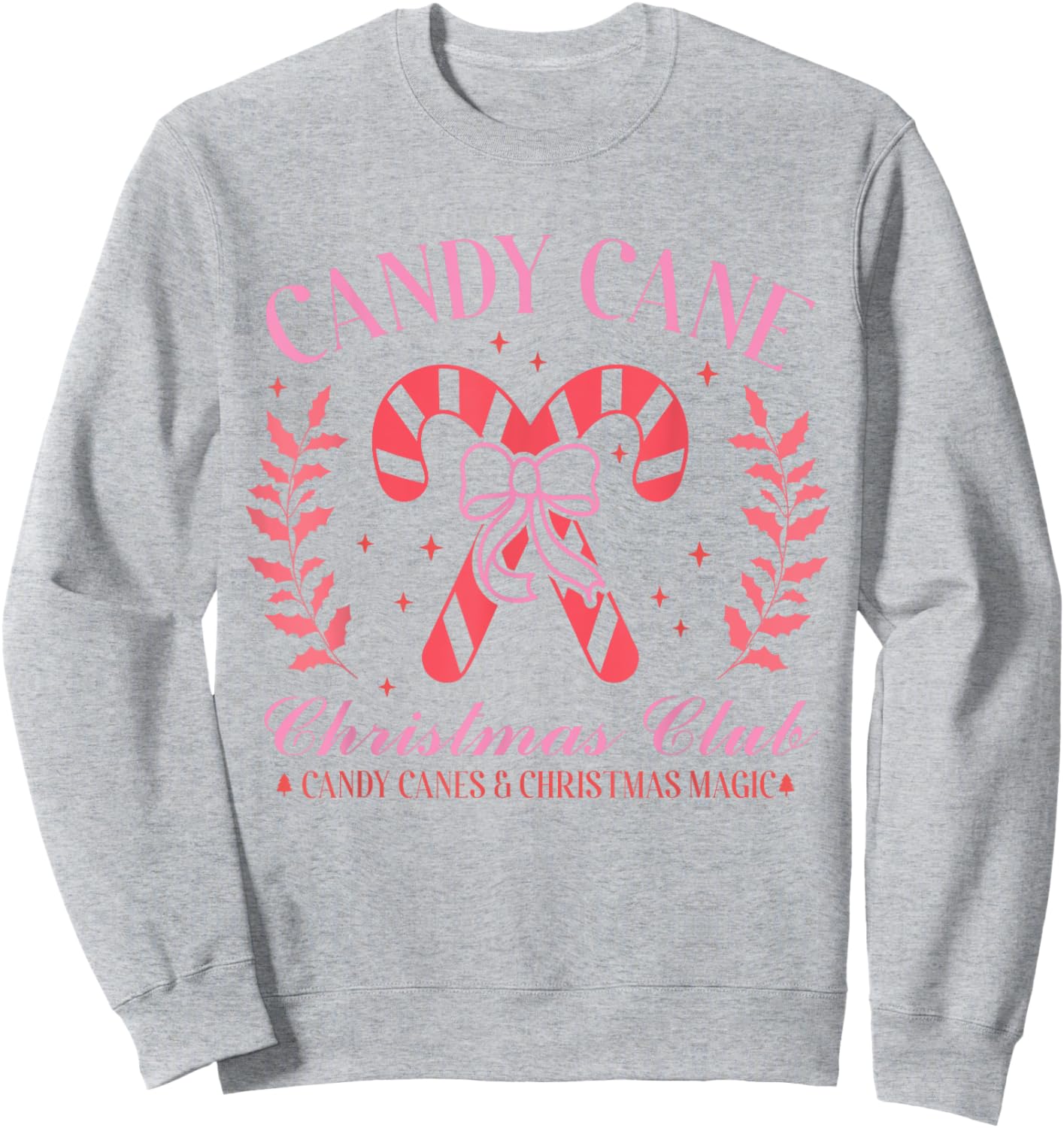 Candy Cane Christmas Club Shirt Festive Holiday Candy Canes Sweatshirt - Sweatshirt | Ash
