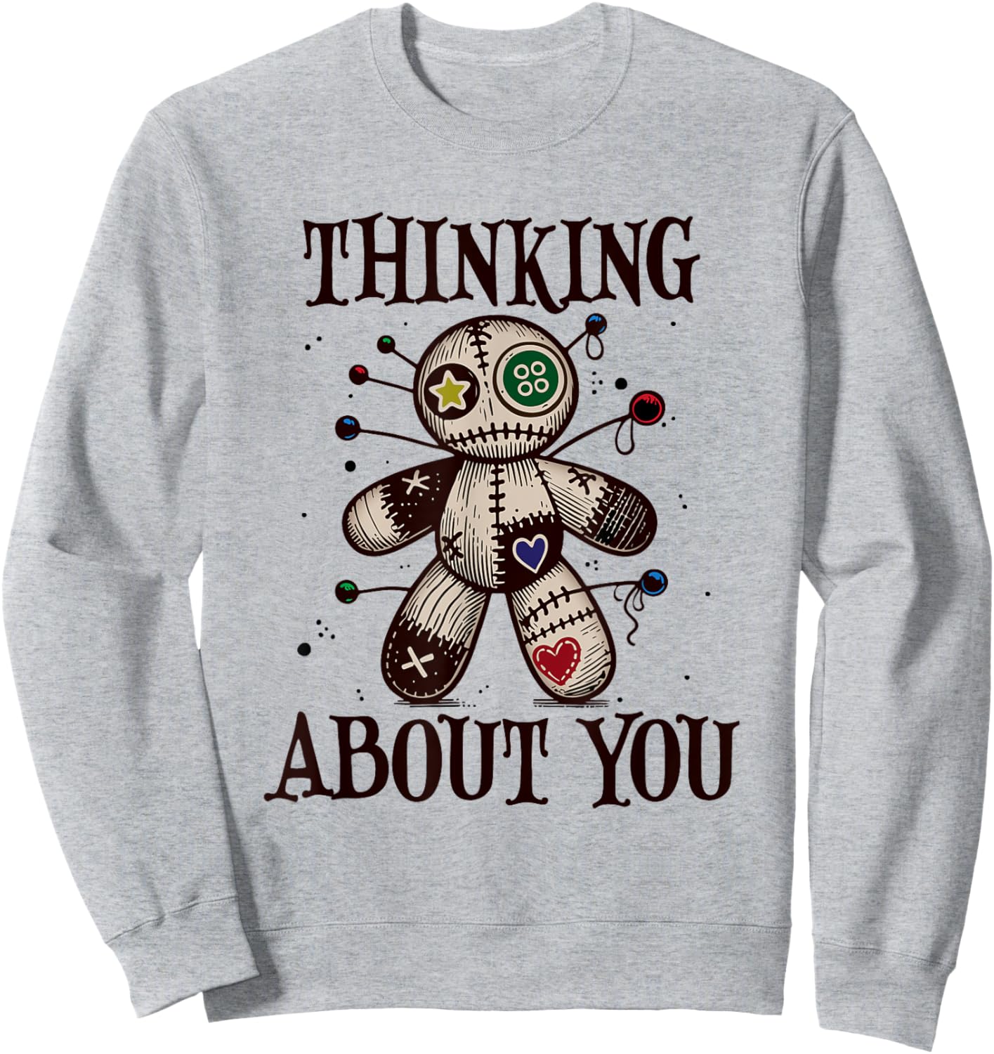 Thinking about you, Voodoo Doll Sweatshirt - Sweatshirt | Ash