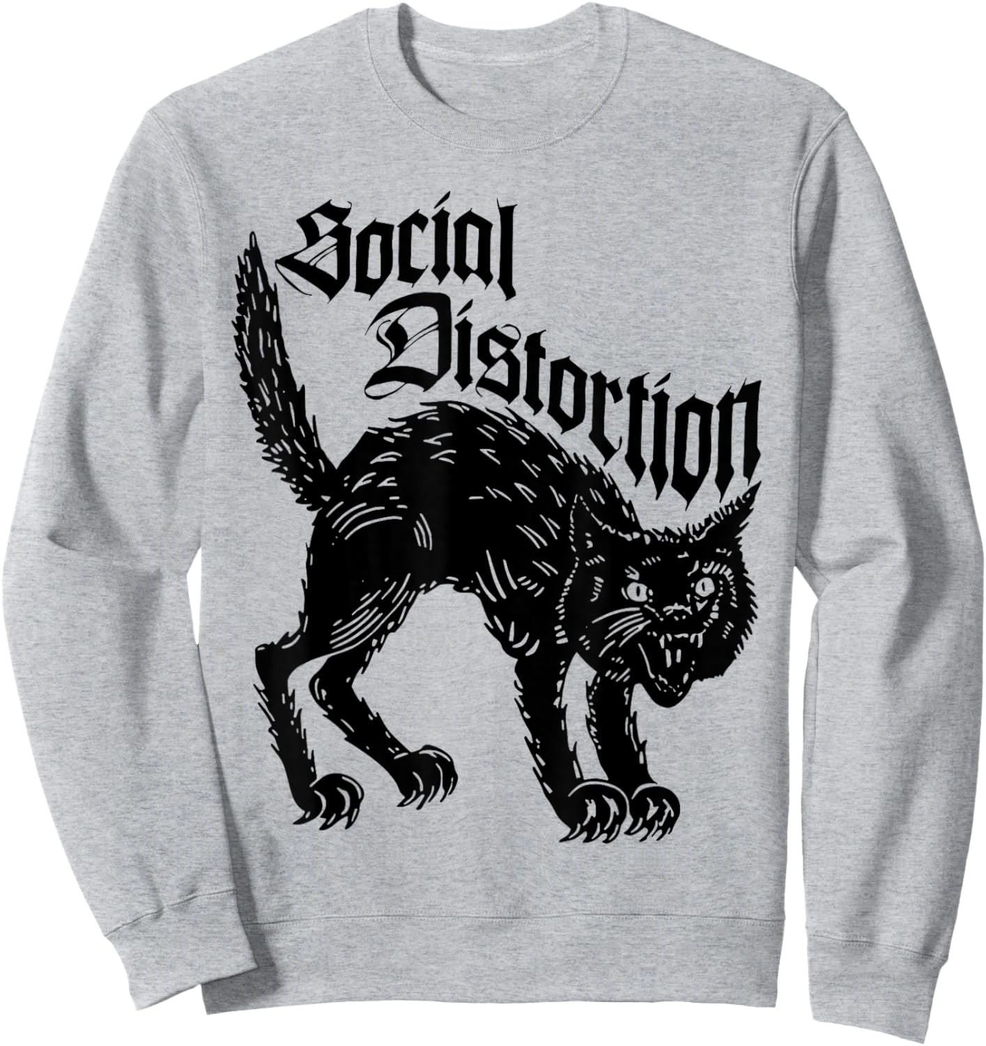 Social Distortions Black Cat Meow Sweatshirt - Sweatshirt | Ash