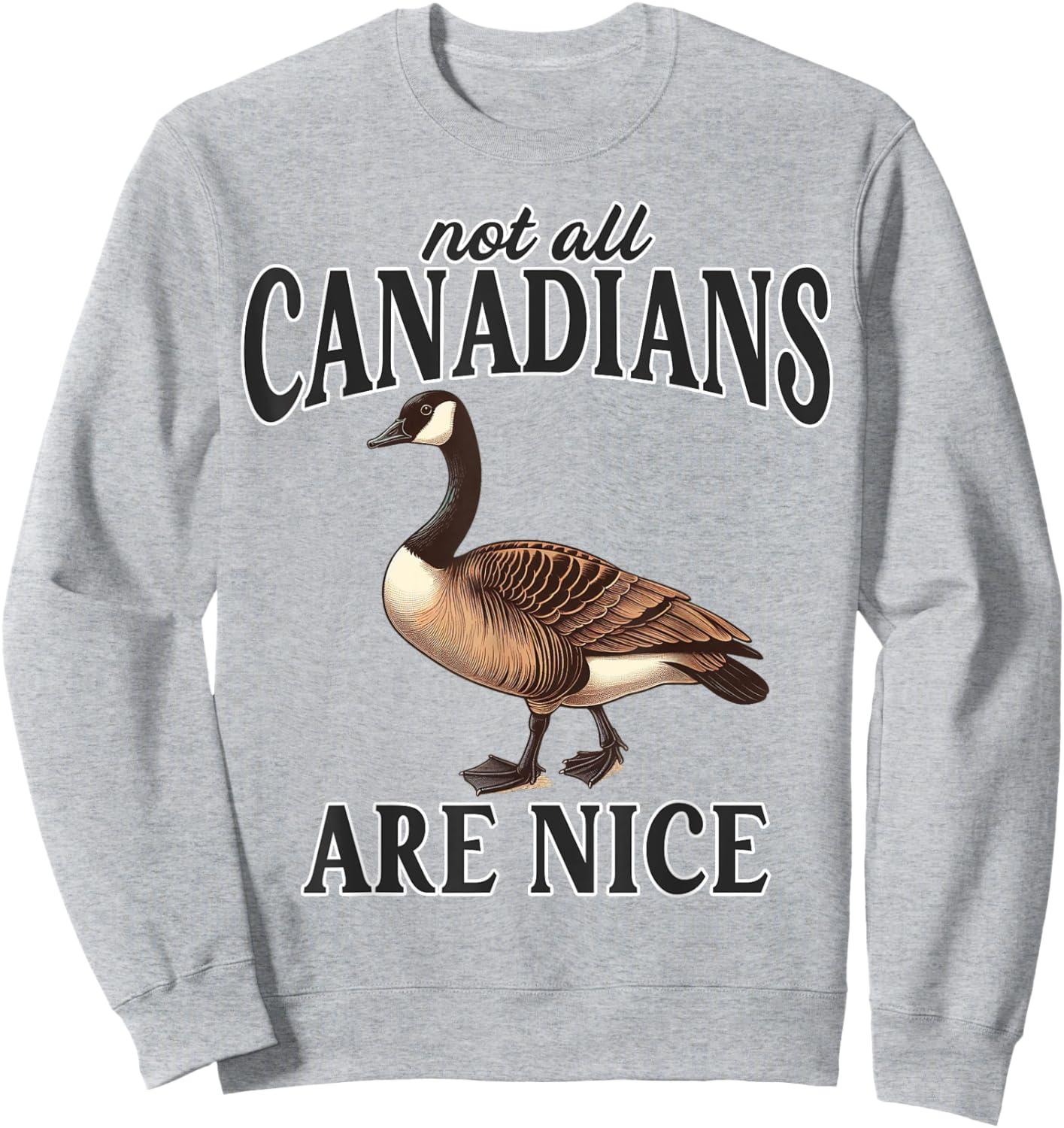 Canadian Not All Canadians Are Nice Sarcastic Funny Goose Sweatshirt - Sweatshirt | Ash