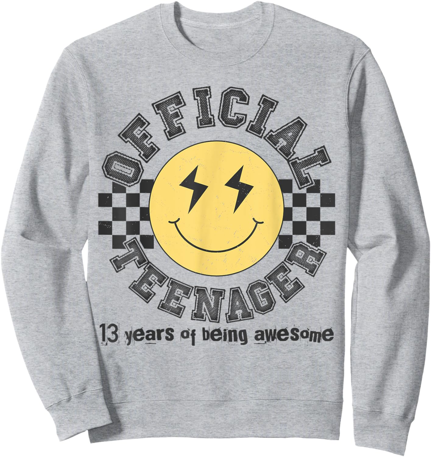Official Teenager 13 Years Of Being Awesome 13th Birthday Sweatshirt - Sweatshirt | Ash
