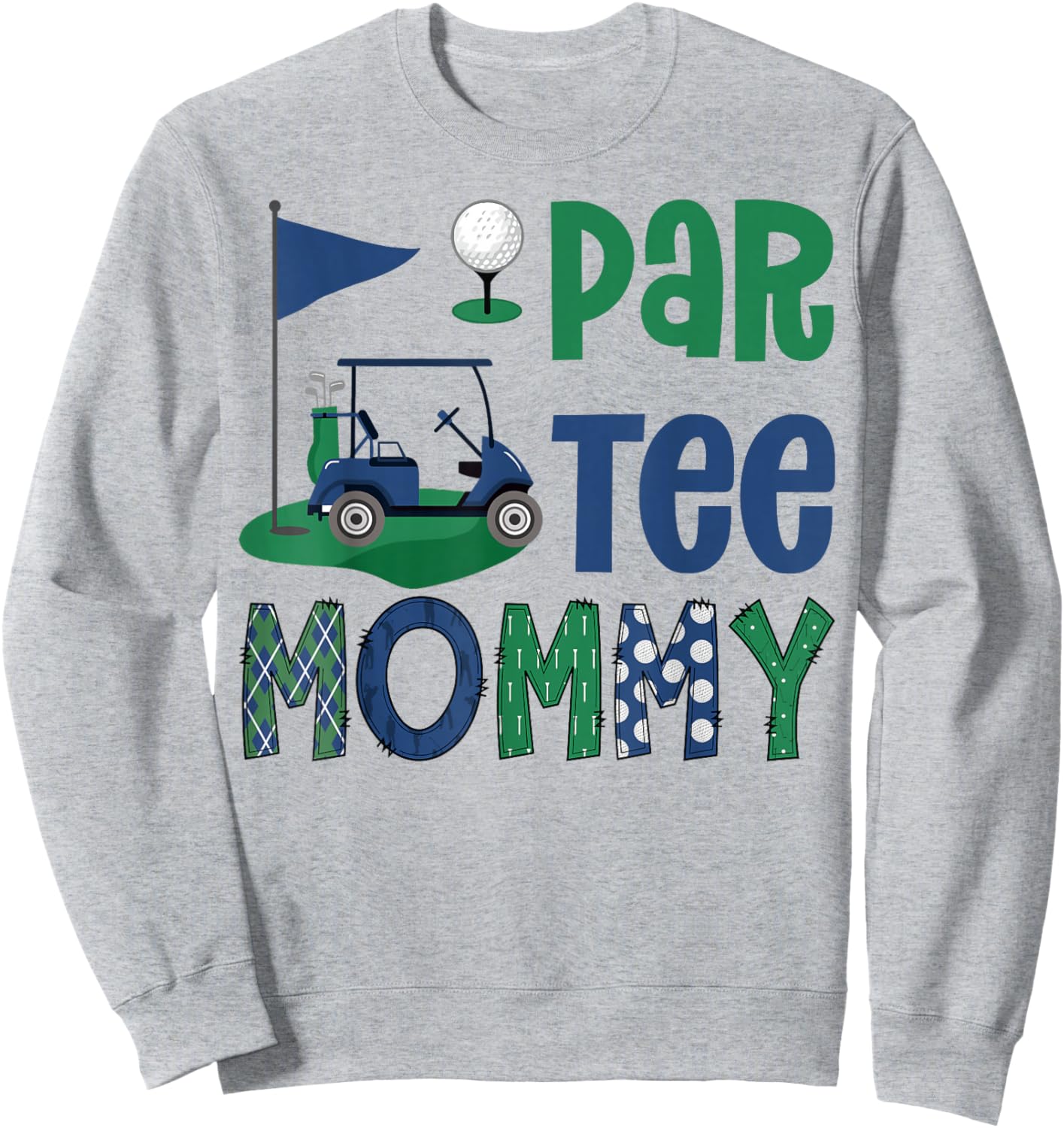 Par- Mommy Golf Lover Birthday Party Family Matching Sweatshirt - Sweatshirt | Ash
